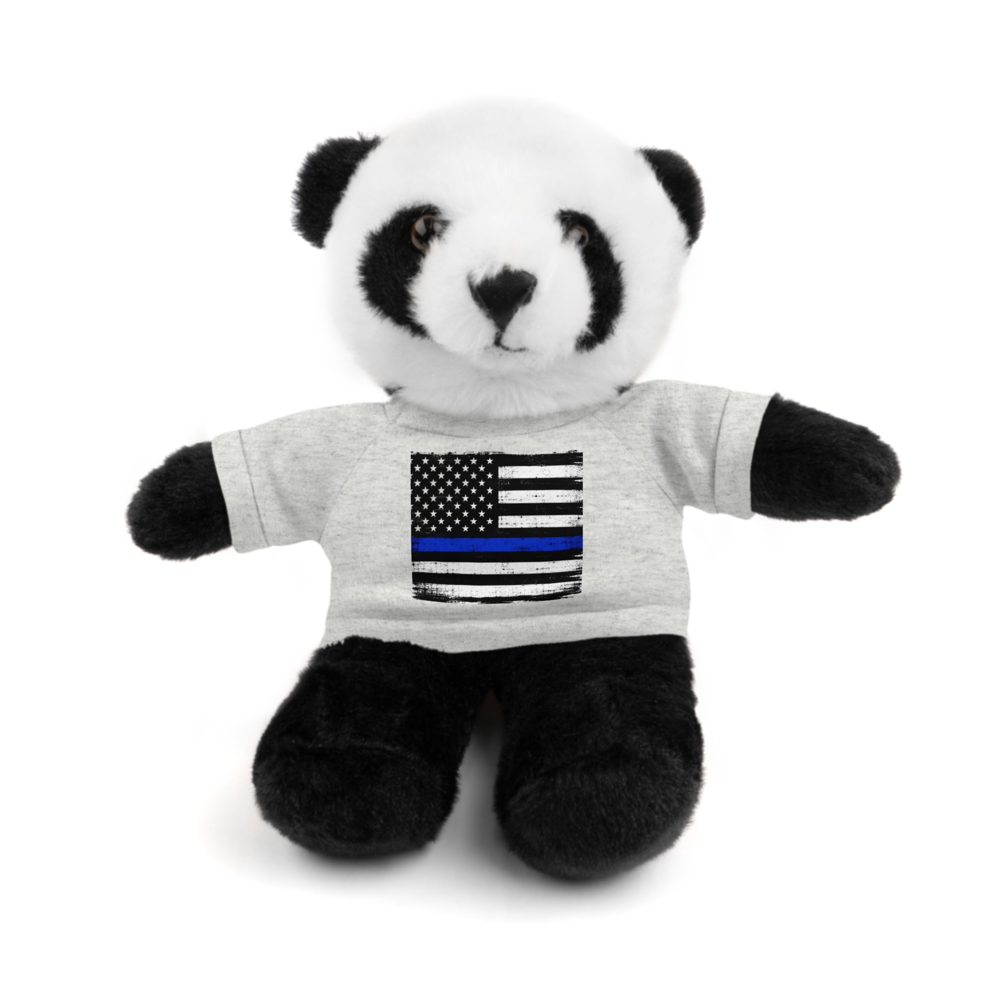 Kids Stuffed Animal with Thin Blue line flag Tee