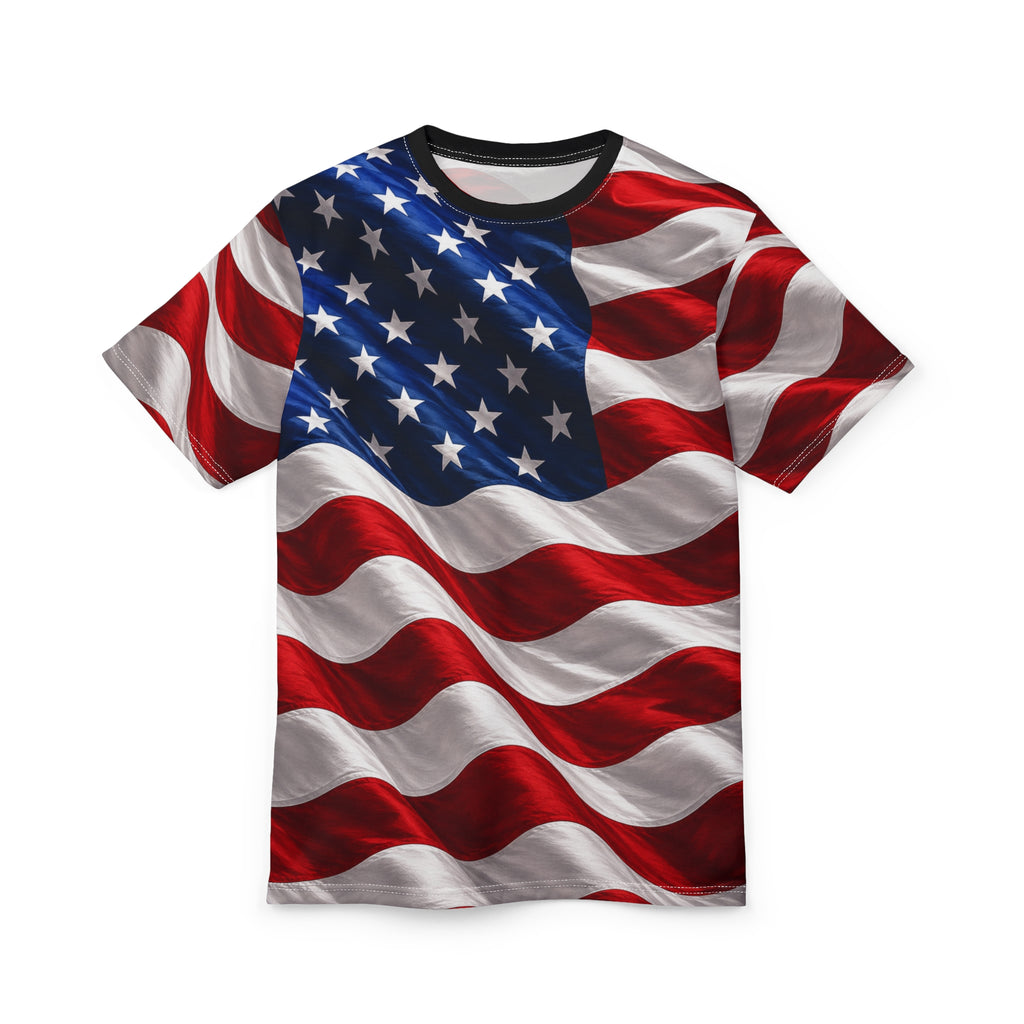 American Flag Unisex Cut and Sew Tee (AOP)