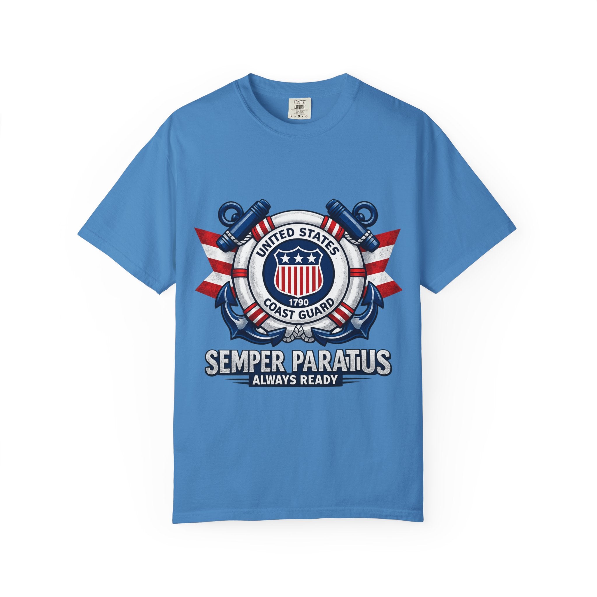 US Coast Guard “Semper Paratus” Emblem T-Shirt — Always Ready Patriotic Tee