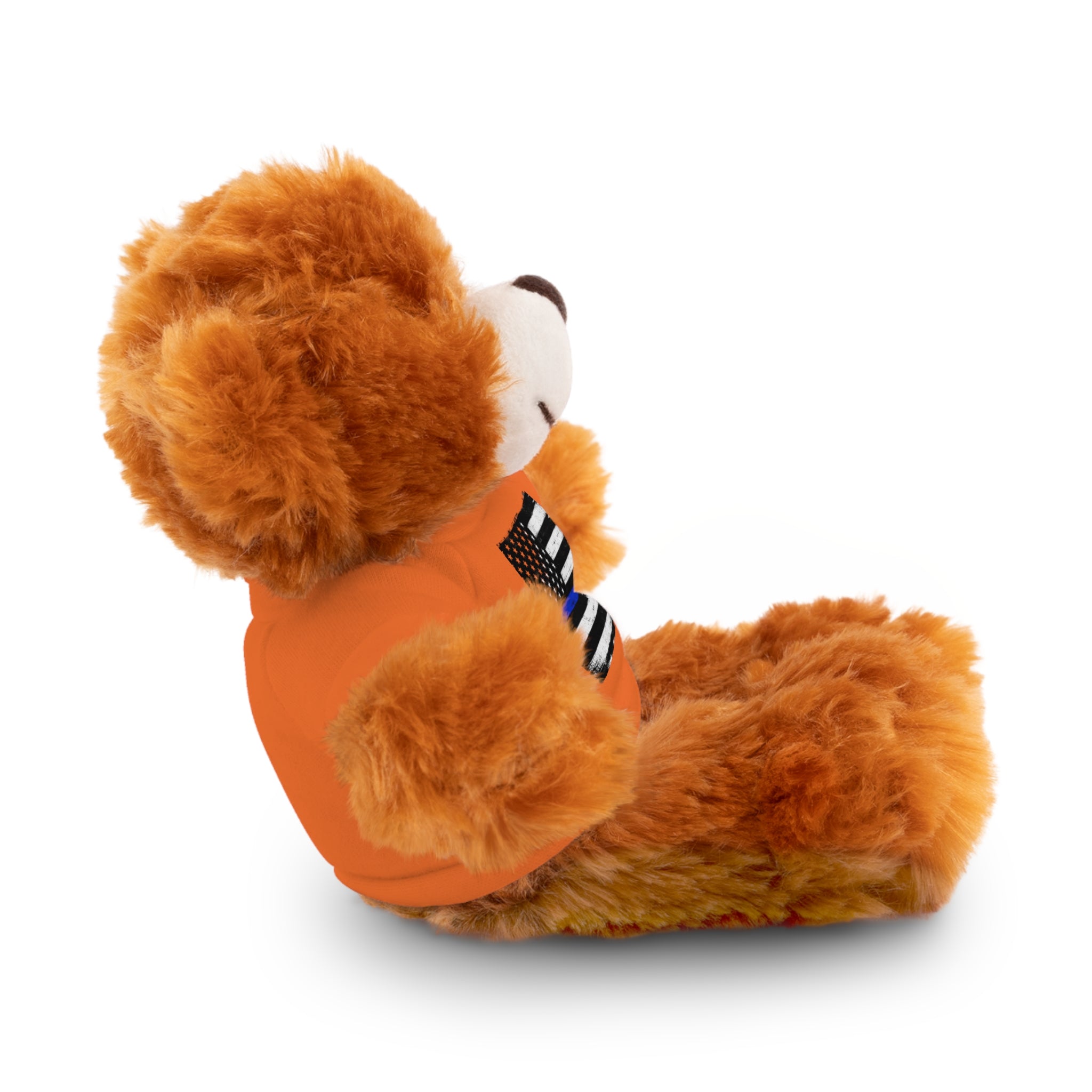 Kids Stuffed Animal with Thin Blue line flag Tee
