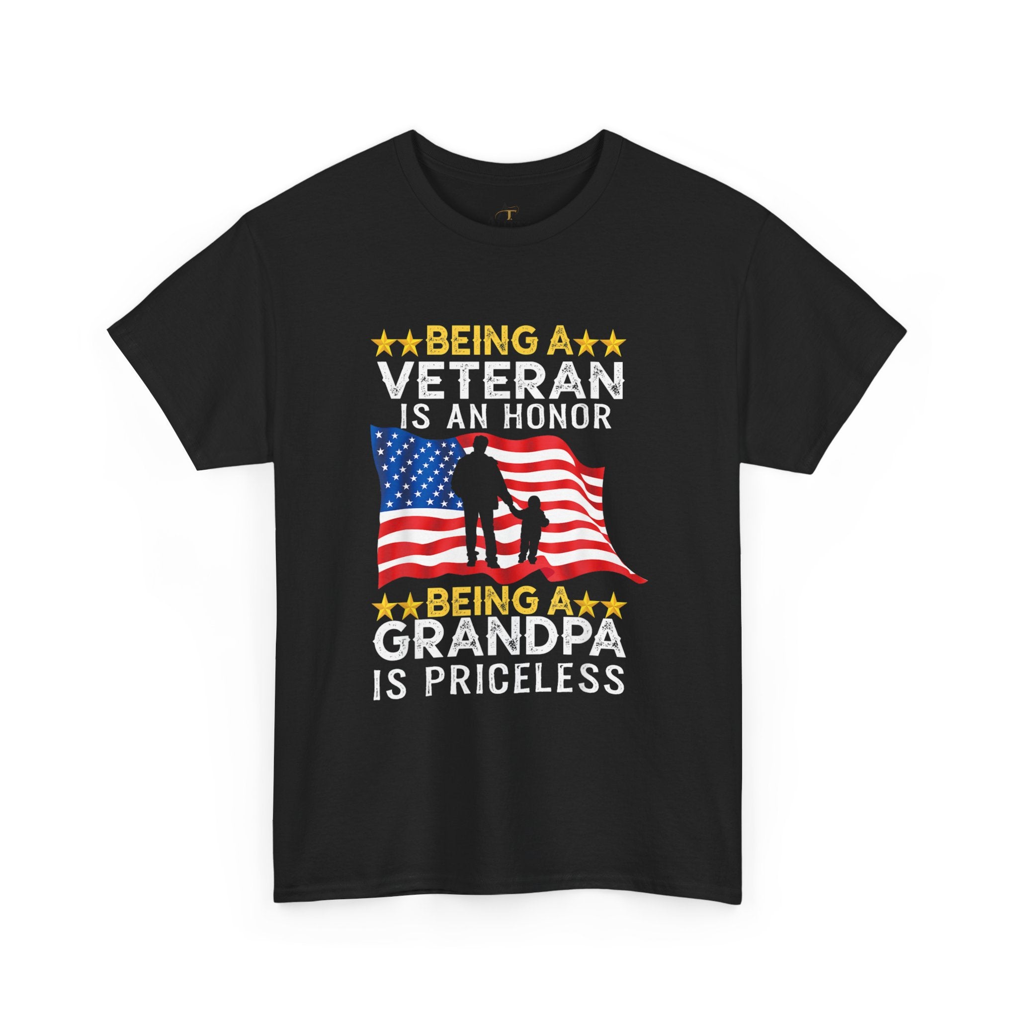 Unisex Heavy Cotton Tee Veteran Grandpa Patriotic