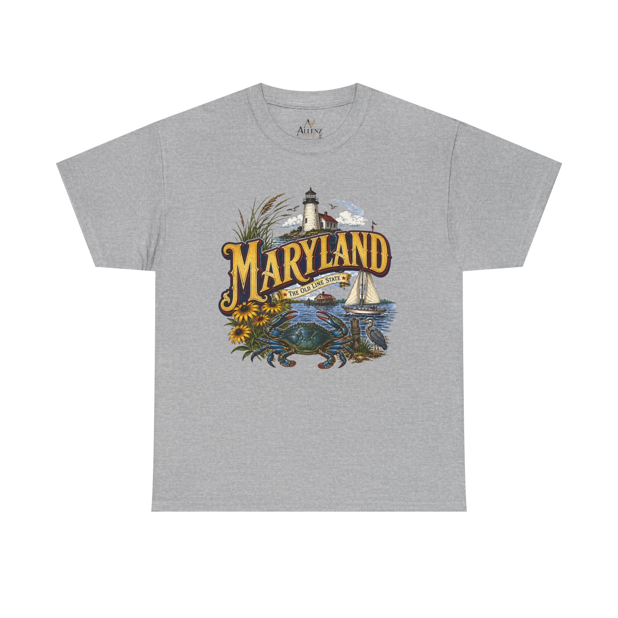 Unisex Heavy Cotton Tee🦀 Maryland – Coastal Pride and Chesapeake Charm 🦀