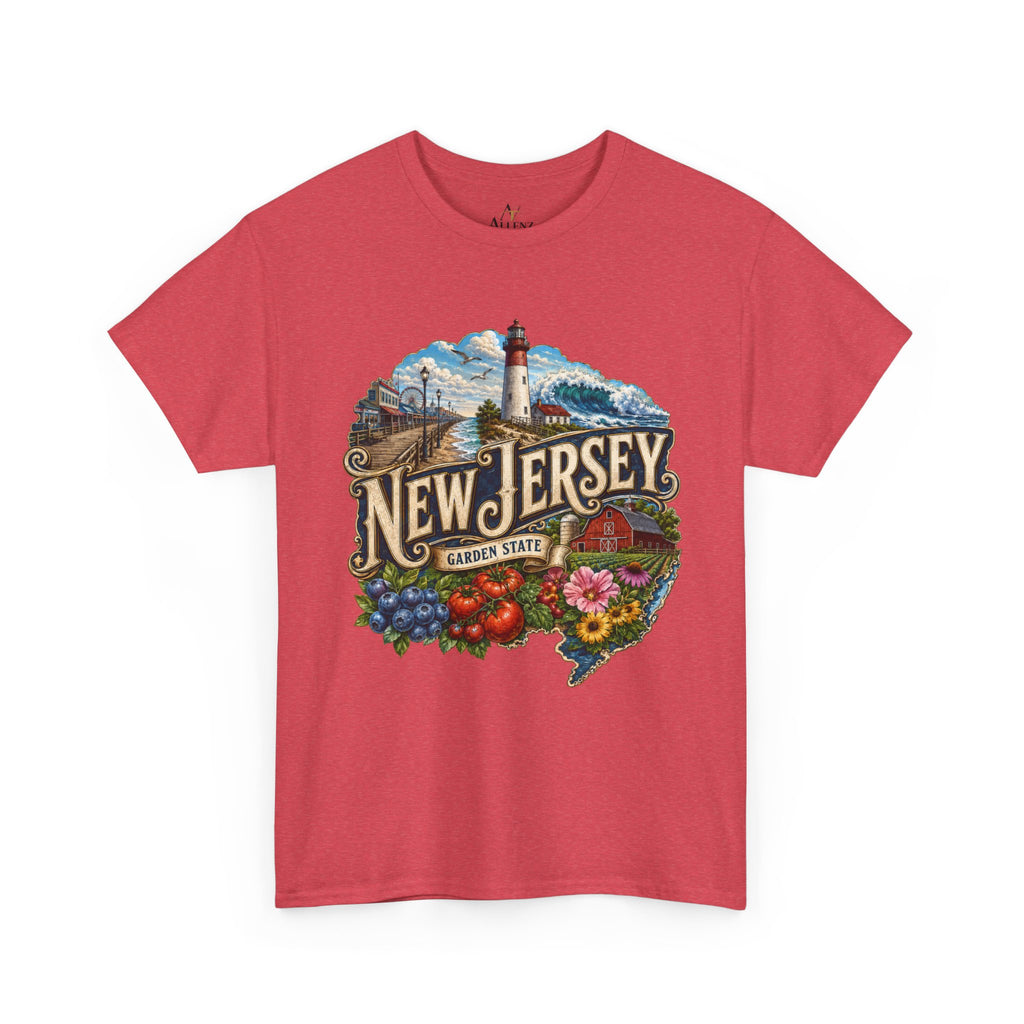 Unisex Heavy Cotton Tee🌊 New Jersey – Coastal Charm and Garden State Pride 🍅🫐