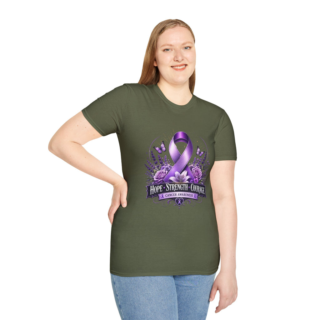 Hope Strength Courage Unisex Softstyle T-Shirt