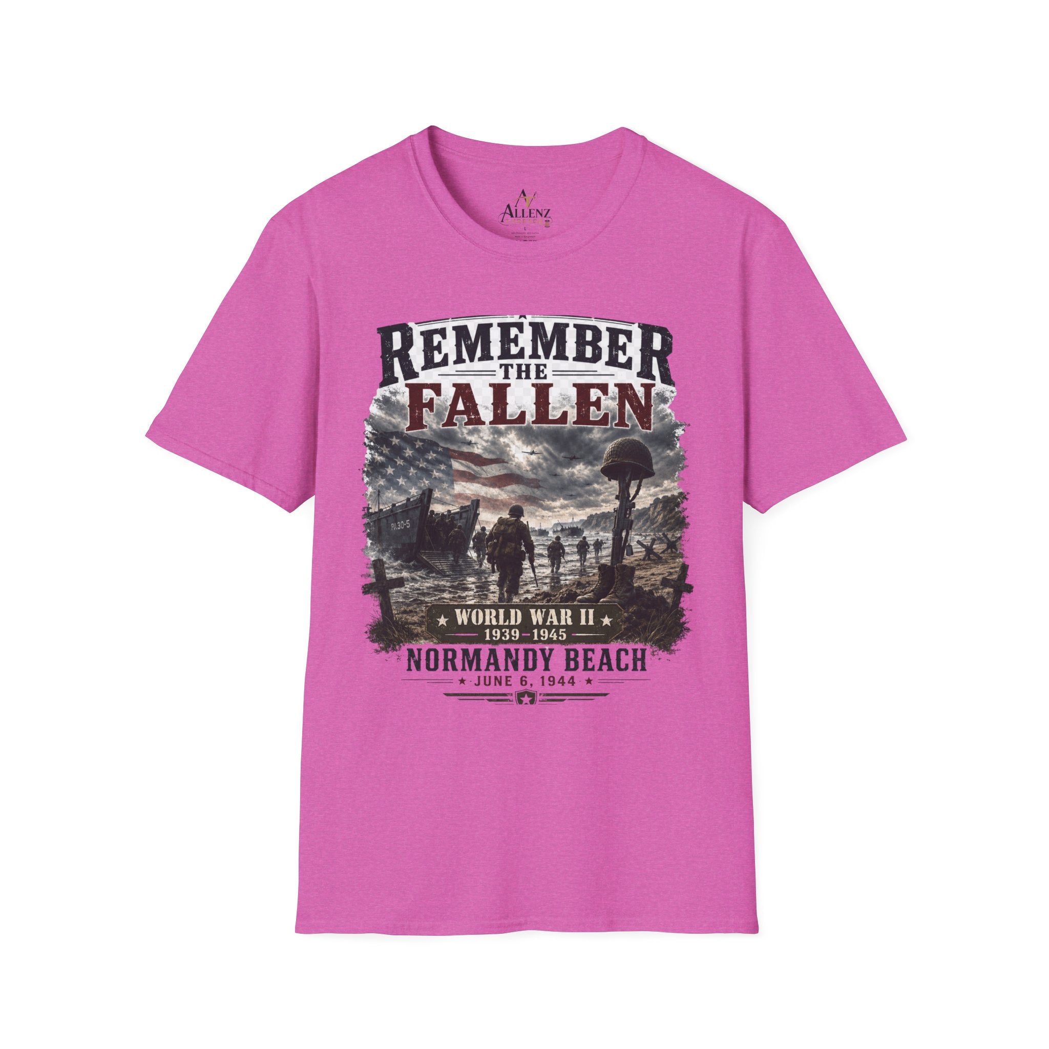 Remember the Fallen T-Shirt — Normandy Beach WWII Memorial Tee