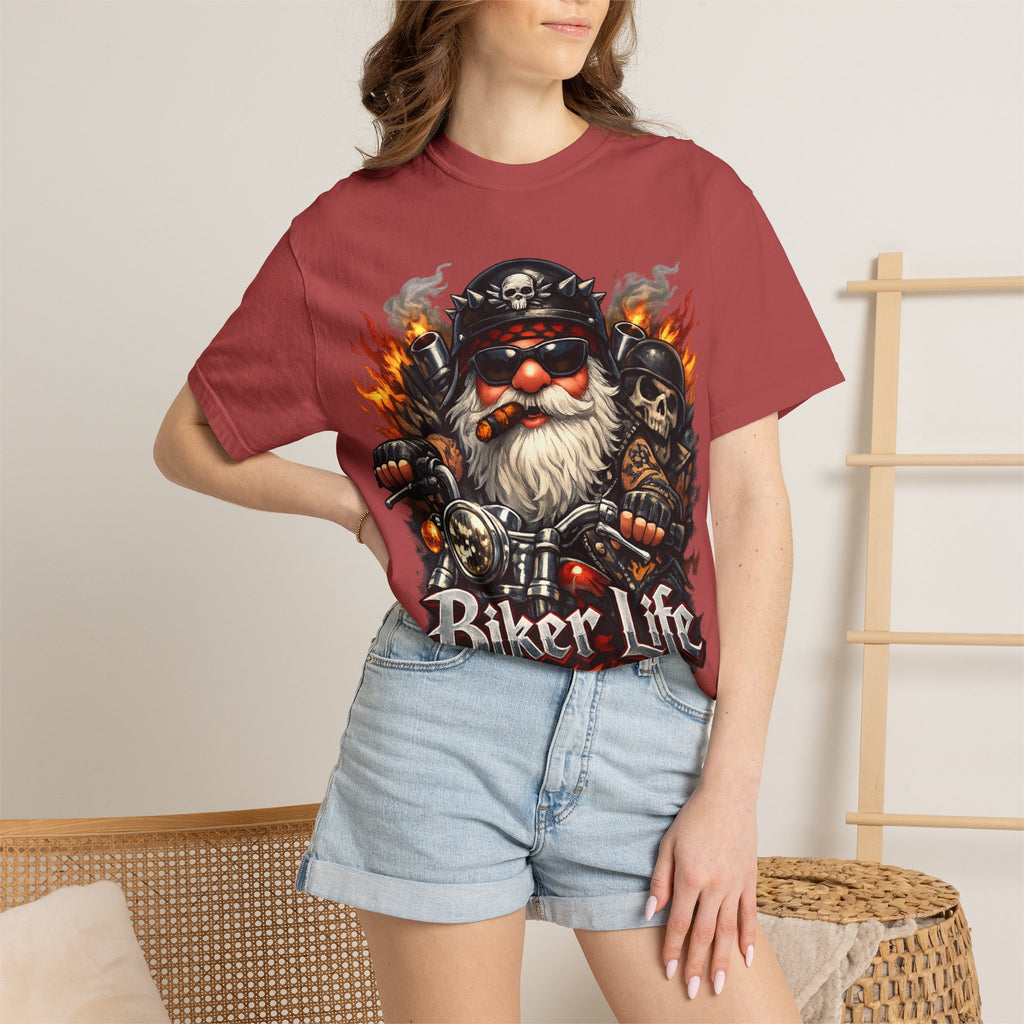 Biker Life T-Shirt — Vintage Gnome Motorcycle Graphic Tee