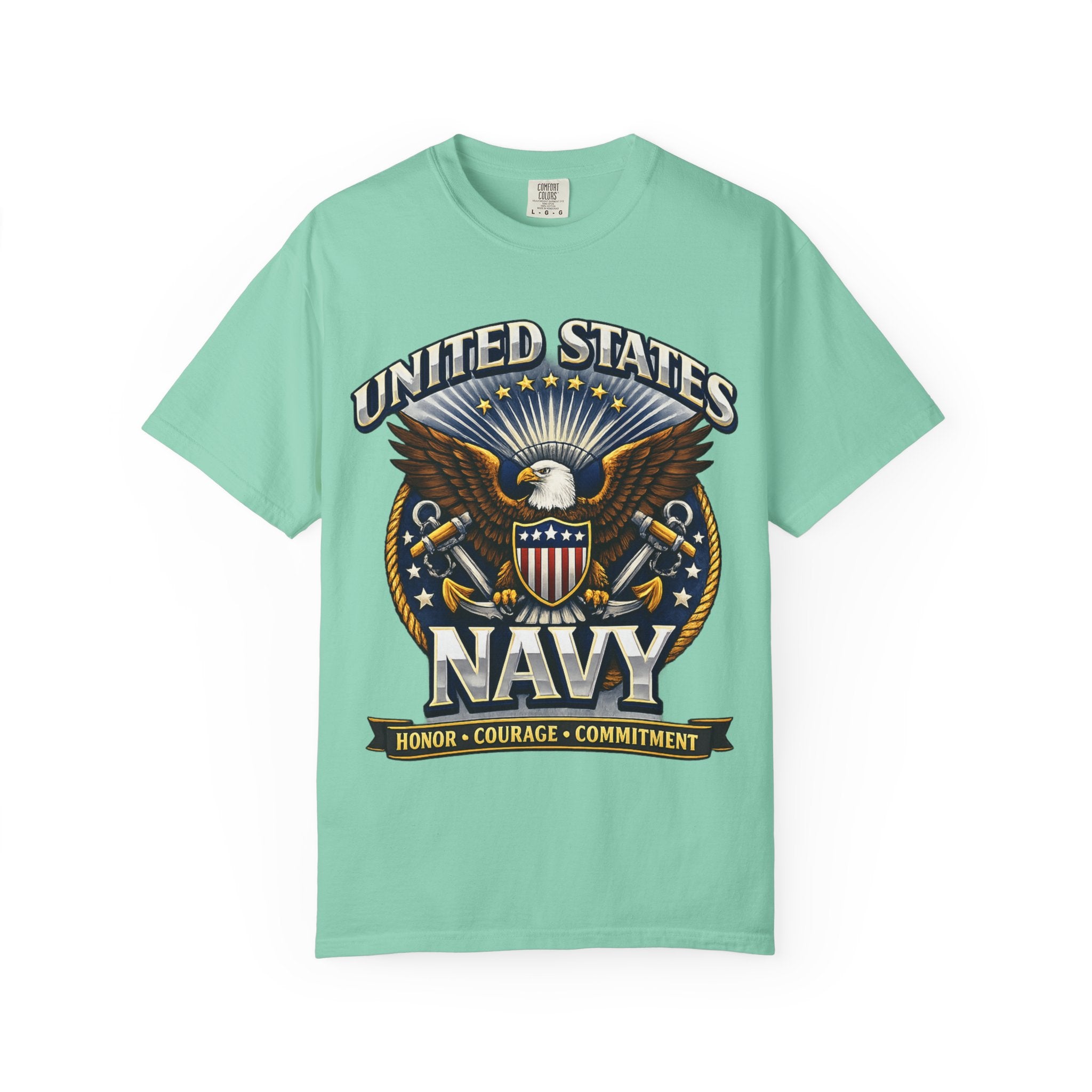 United States Navy Eagle Graphic T-Shirt — Honor Courage Commitment