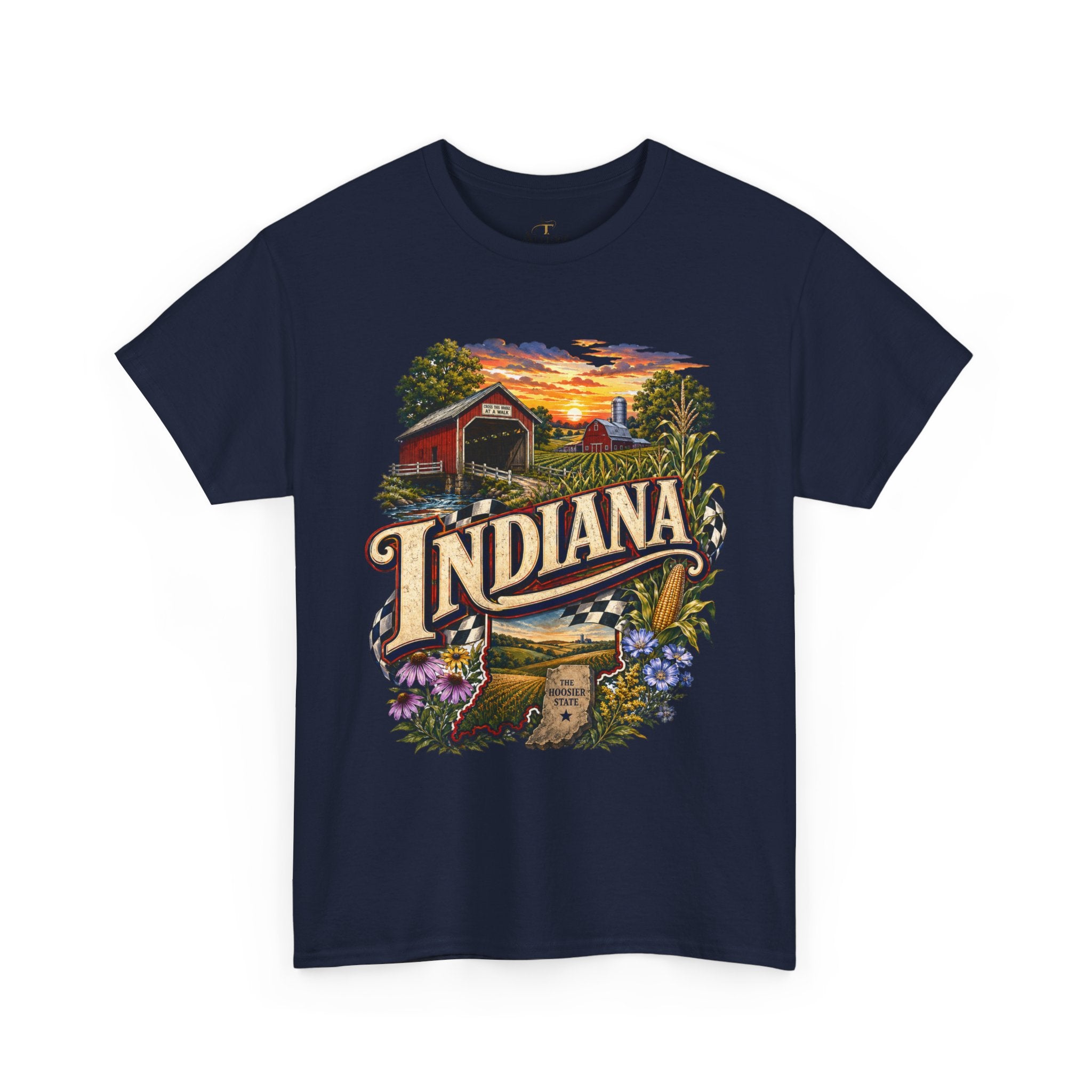 Unisex Heavy Cotton Tee 🌽 Indiana – Heartland Pride and Hoosier Tradition 🌽