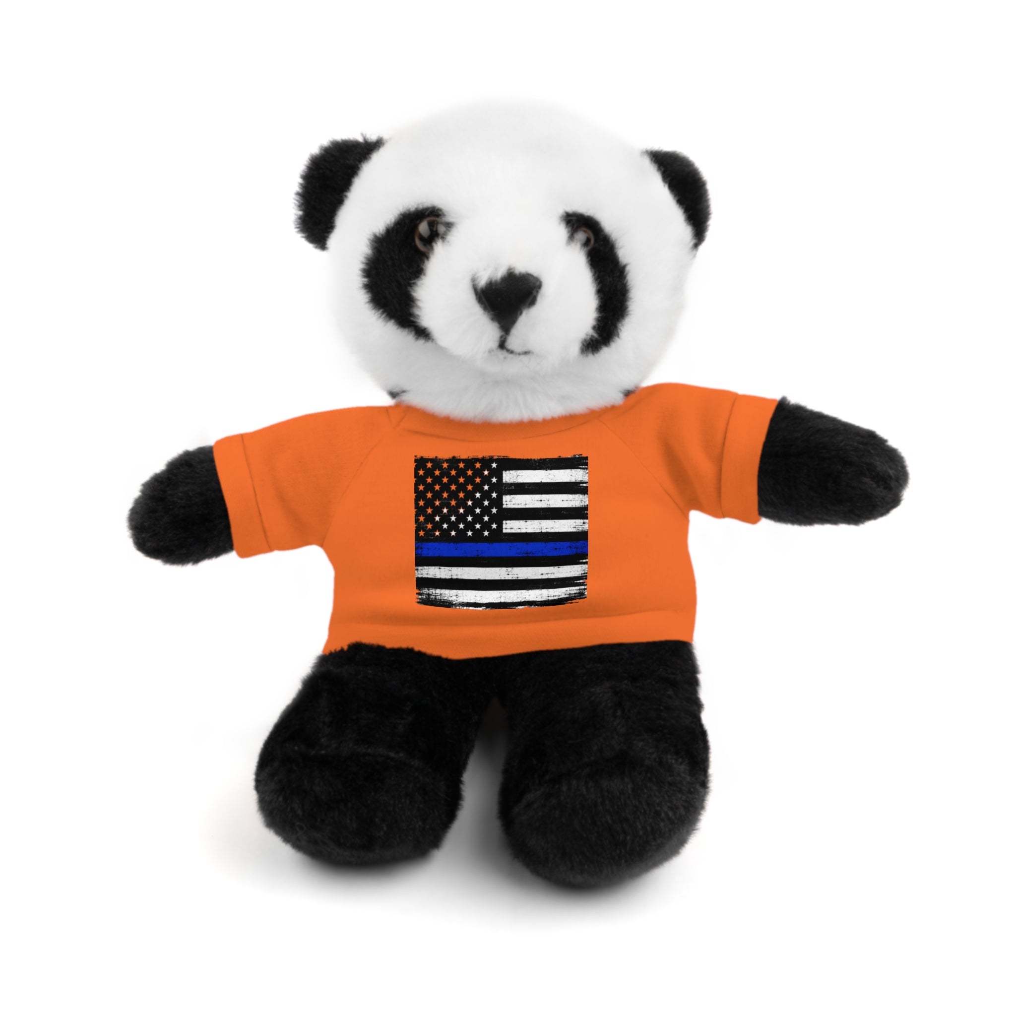 Kids Stuffed Animal with Thin Blue line flag Tee