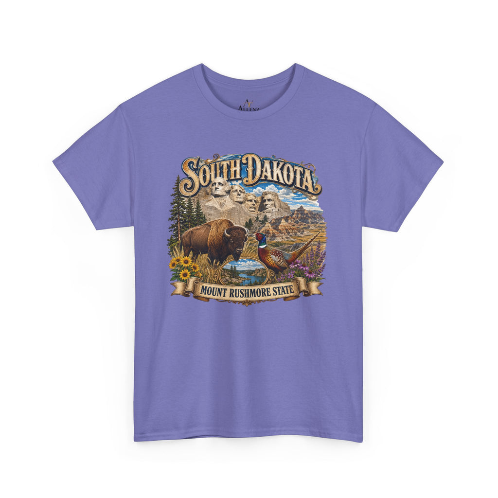 Unisex Heavy Cotton Tee South Dakota – Legendary Spirit of the Mount Rushmore State ⛰️