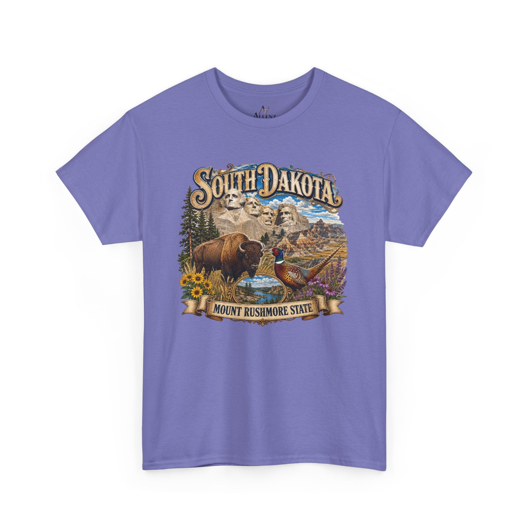 Unisex Heavy Cotton Tee South Dakota – Legendary Spirit of the Mount Rushmore State ⛰️