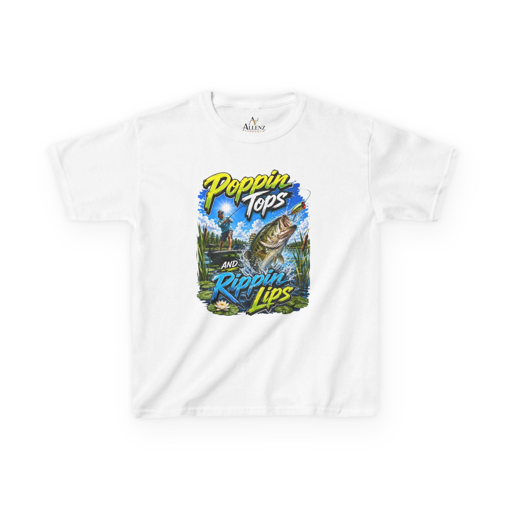 Poppin Tops Fishing Kids Heavy Cotton™ Tee