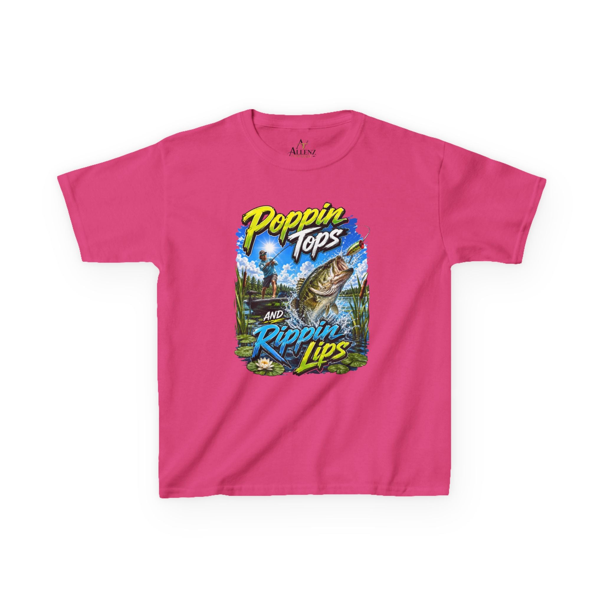 Poppin Tops Fishing Kids Heavy Cotton™ Tee
