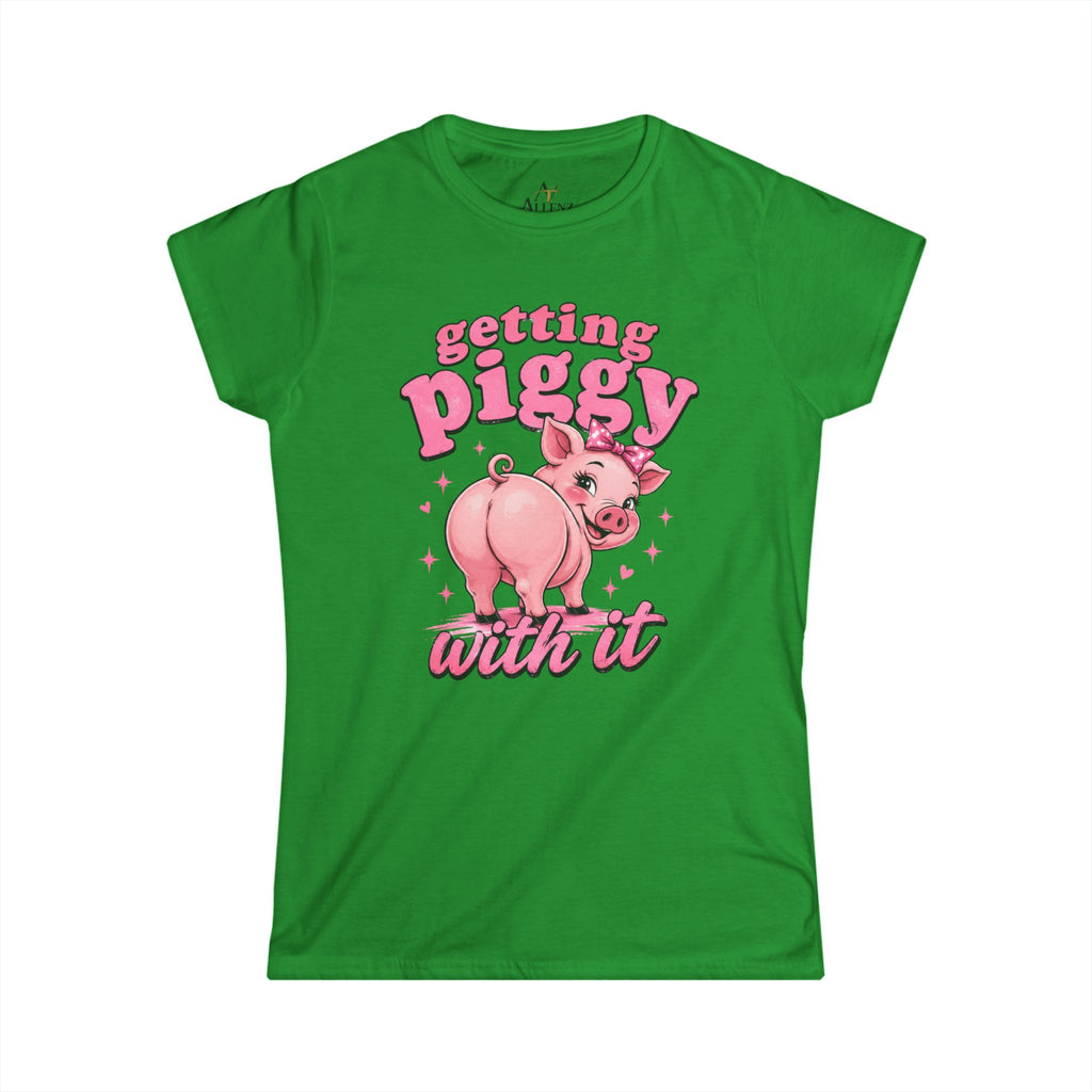 Women's Softstyle Tee   (Getting Piggy with it)