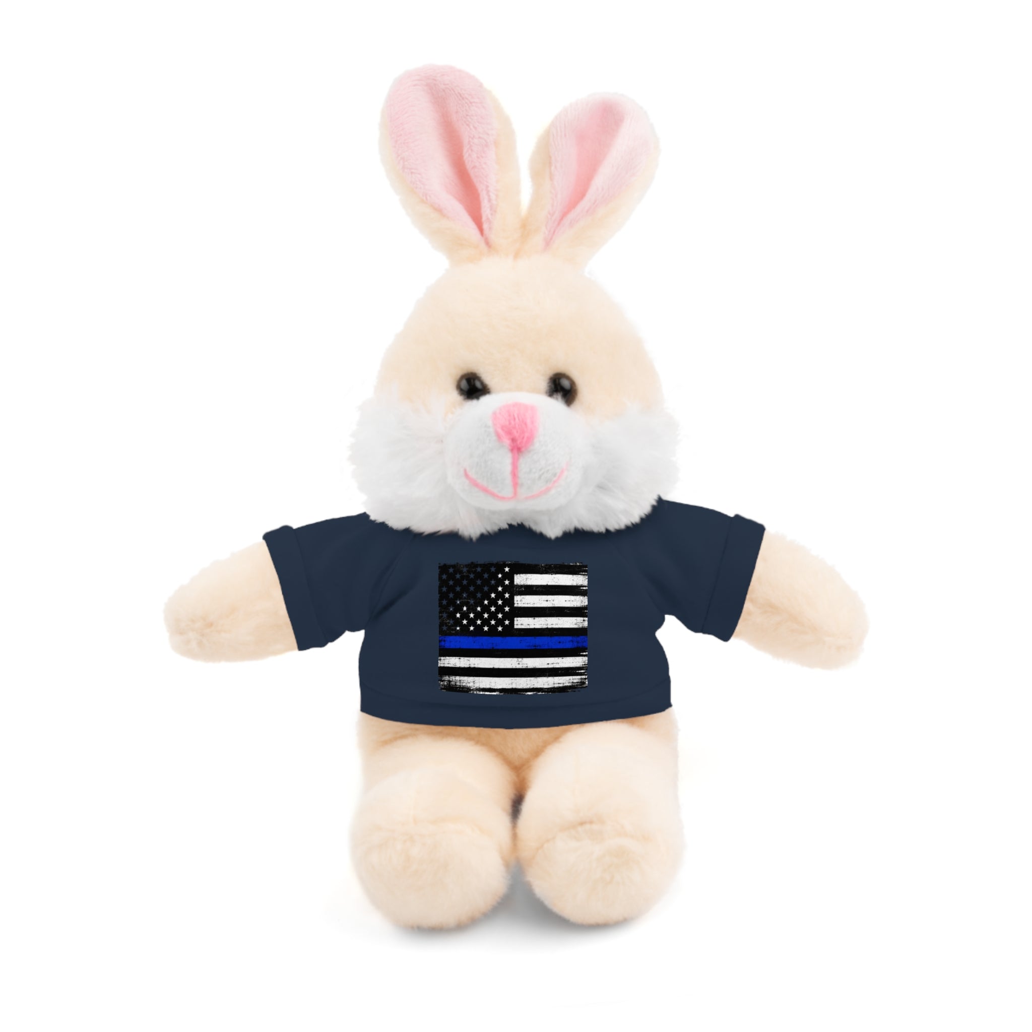 Kids Stuffed Animal with Thin Blue line flag Tee