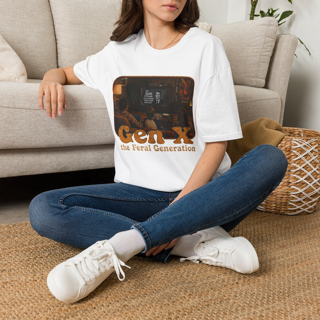 Gen X T-Shirt — "Gen X: The Feral Generation" Retro TV Nostalgia Tee