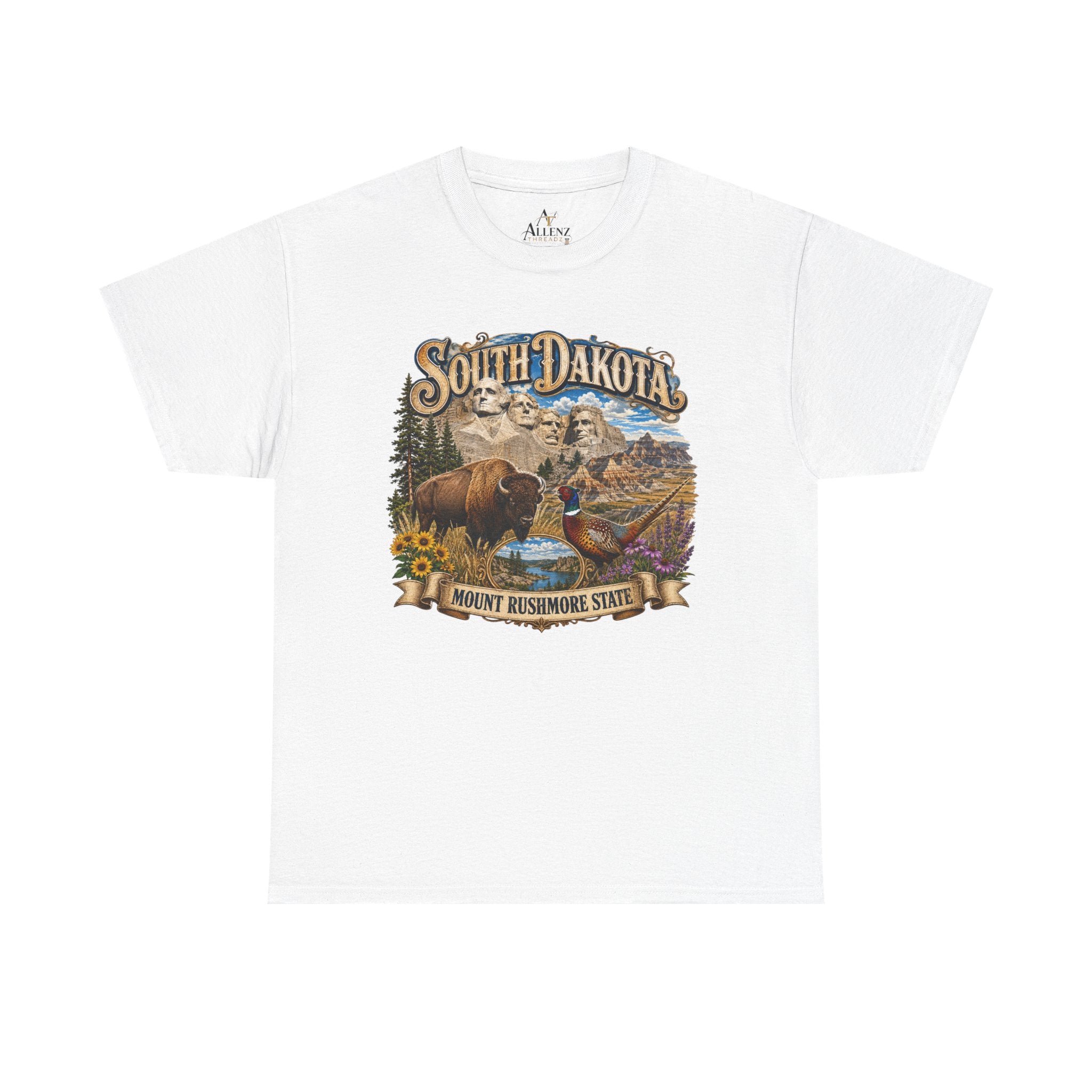 Unisex Heavy Cotton Tee South Dakota – Legendary Spirit of the Mount Rushmore State ⛰️