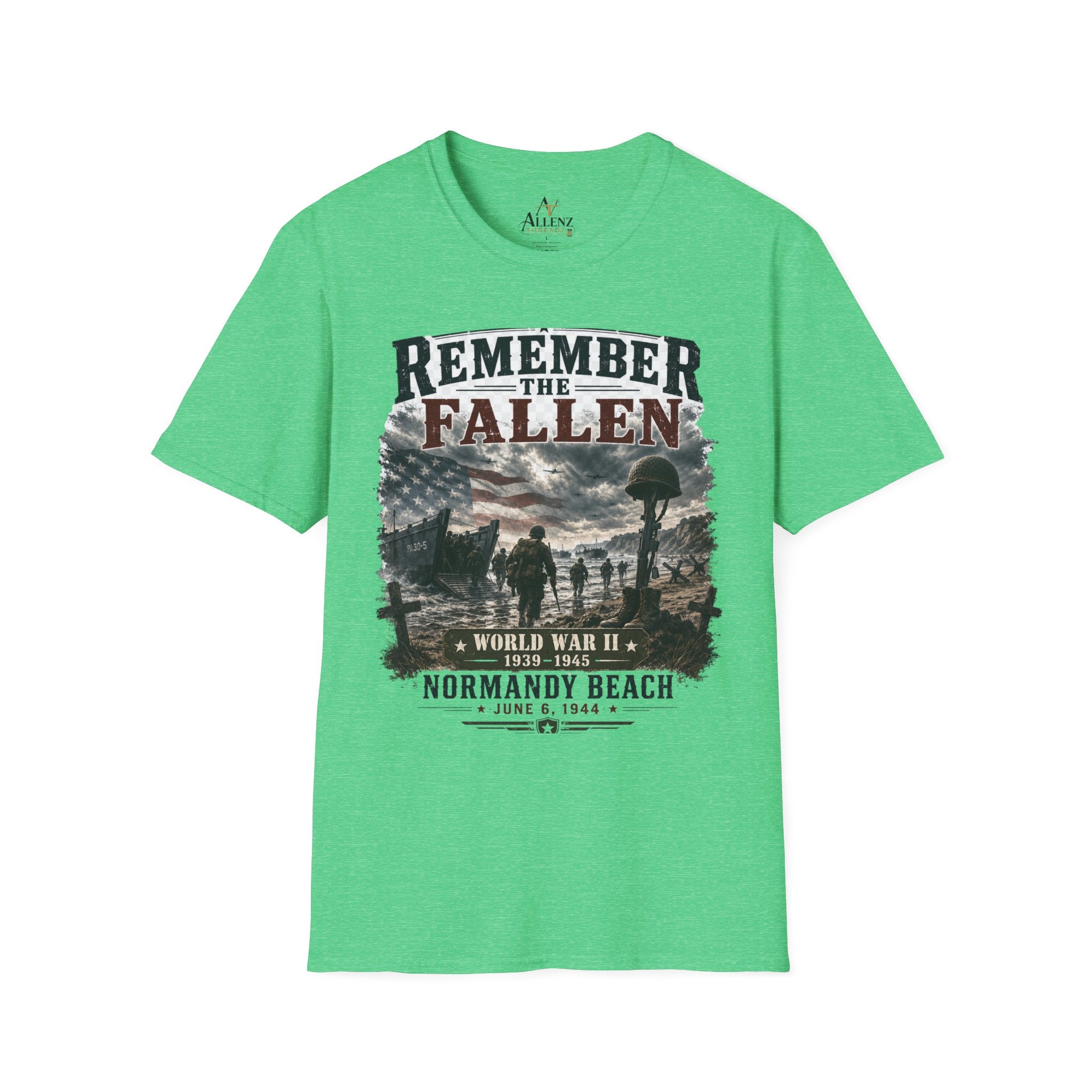 Remember the Fallen T-Shirt — Normandy Beach WWII Memorial Tee