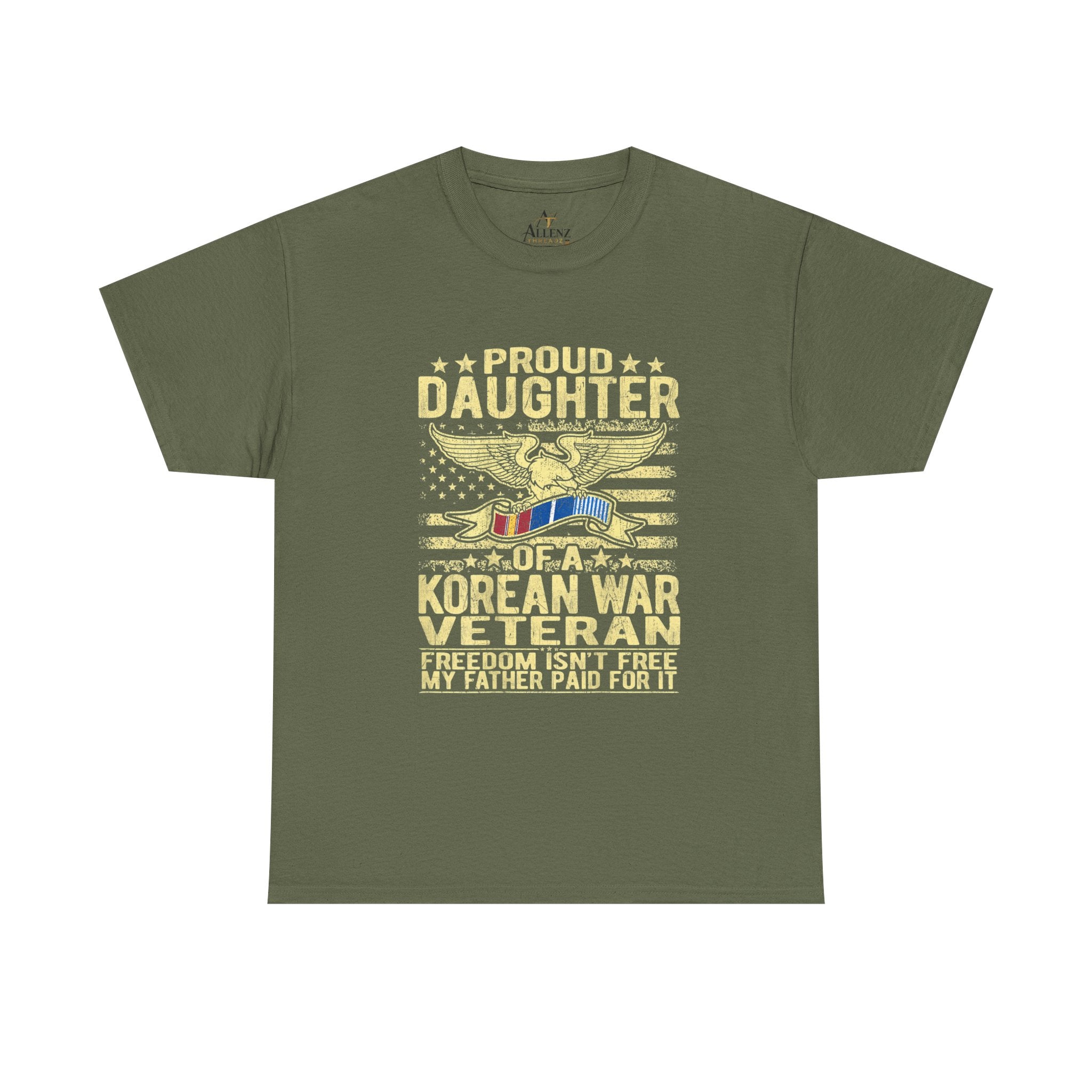 Unisex Heavy Cotton Tee Proud Daughter of a Korean War Veteran