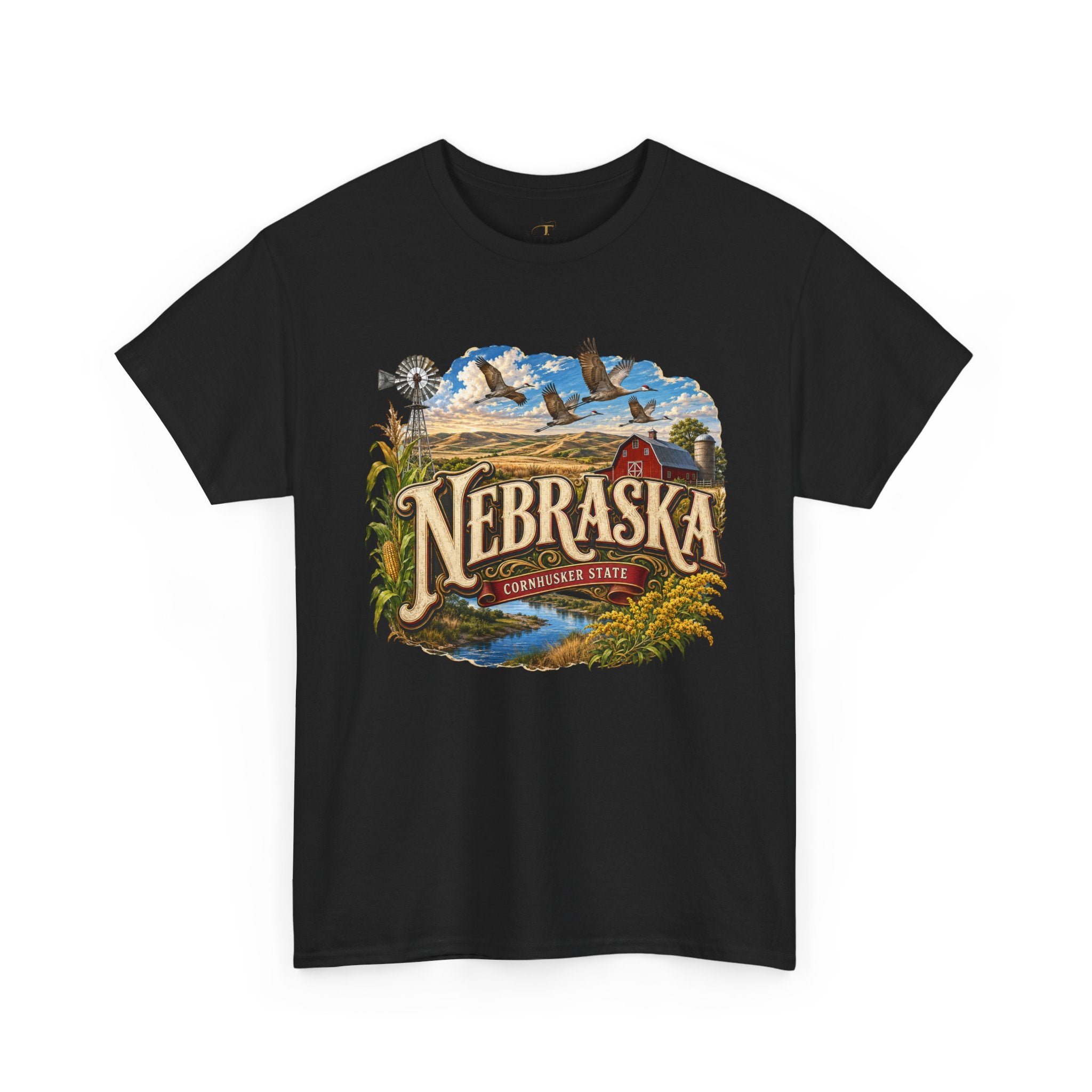 Unisex Heavy Cotton Tee🌾 Nebraska – Heartland Heritage and Prairie Pride 🌾