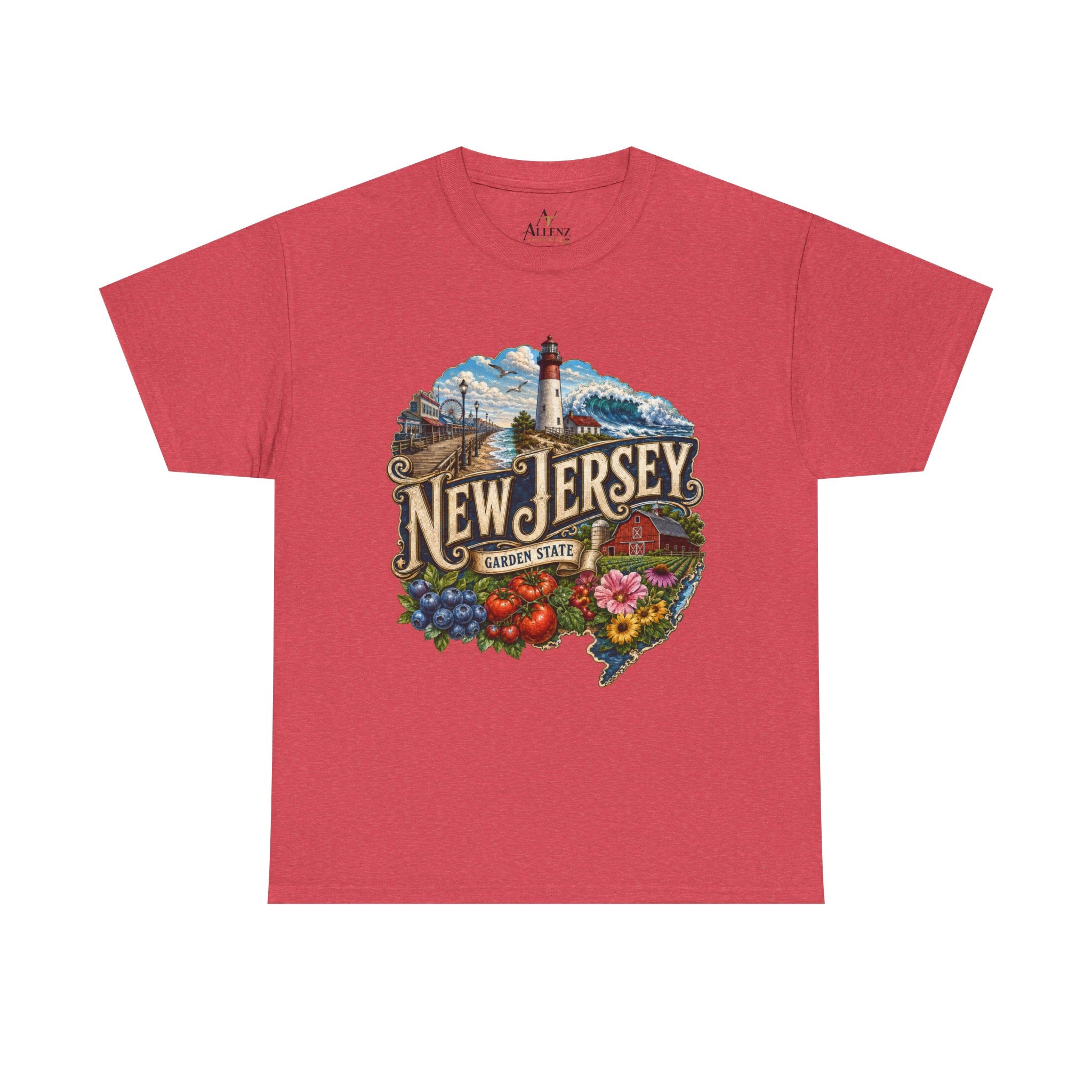 Unisex Heavy Cotton Tee🌊 New Jersey – Coastal Charm and Garden State Pride 🍅🫐