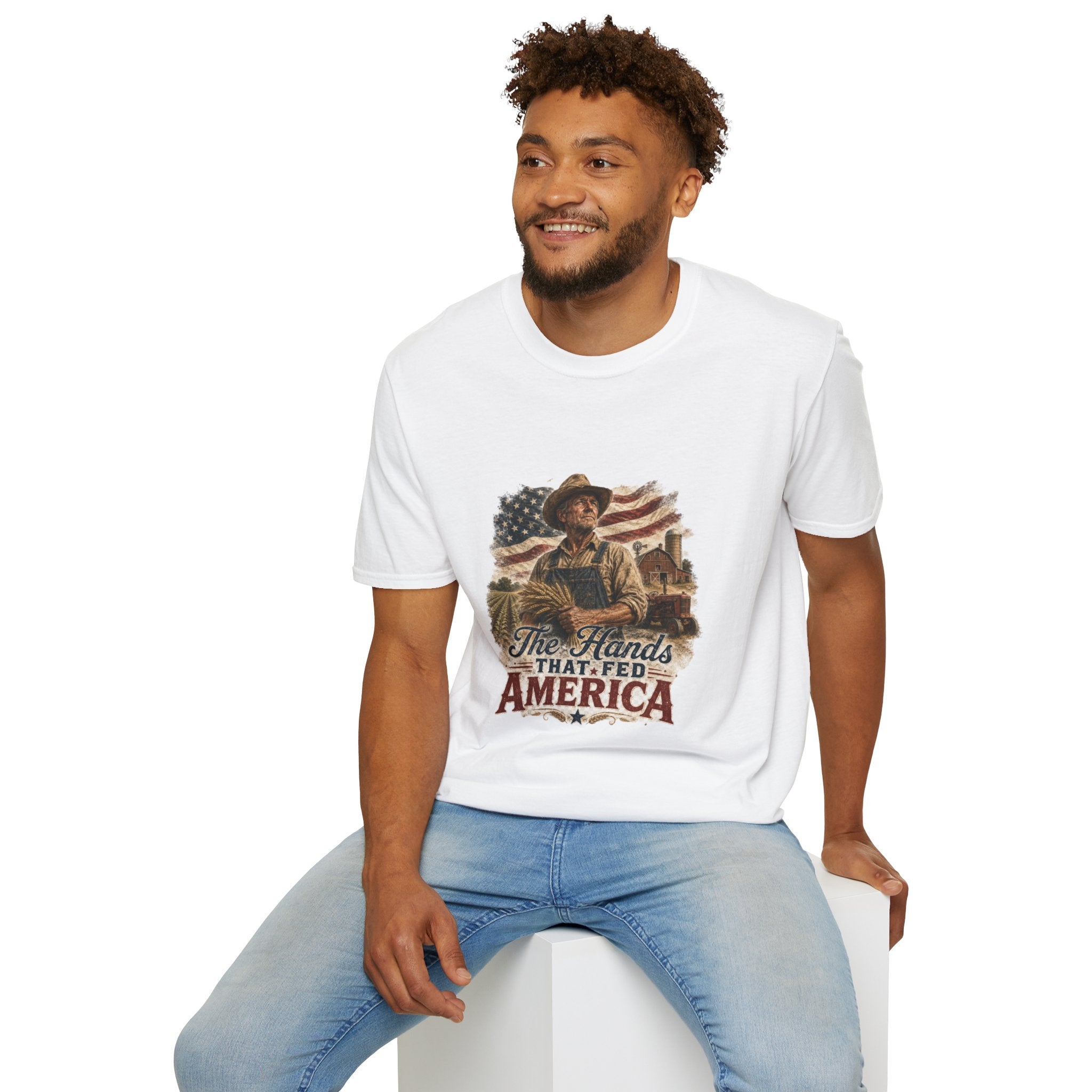 The Hands that fed America Unisex Softstyle T-Shirt