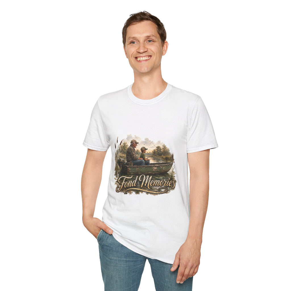 Grandpa and Grandson Fishing Unisex Softstyle T-Shirt