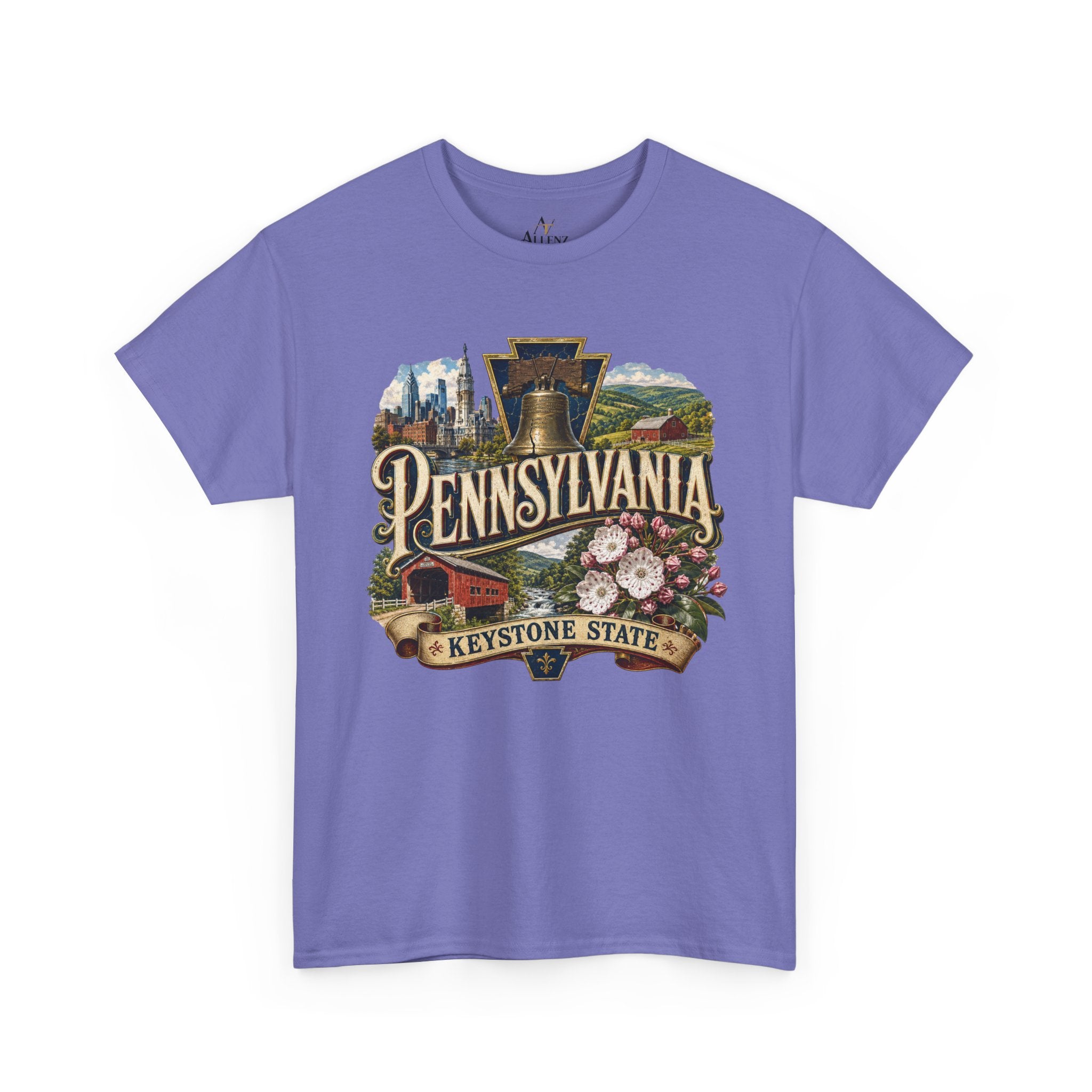 Unisex Heavy Cotton Tee🛎️ Pennsylvania – Pride of the Keystone State 🌄