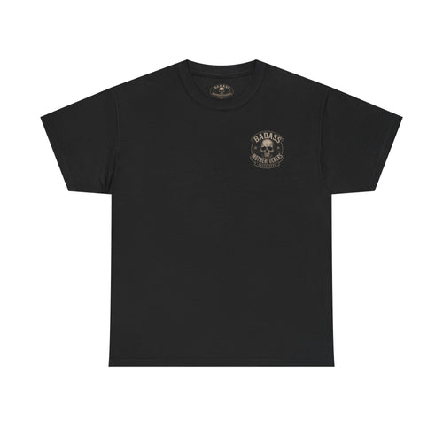 Badass Motherfu.... Skull and boom stick  Unisex Heavy Cotton Tee