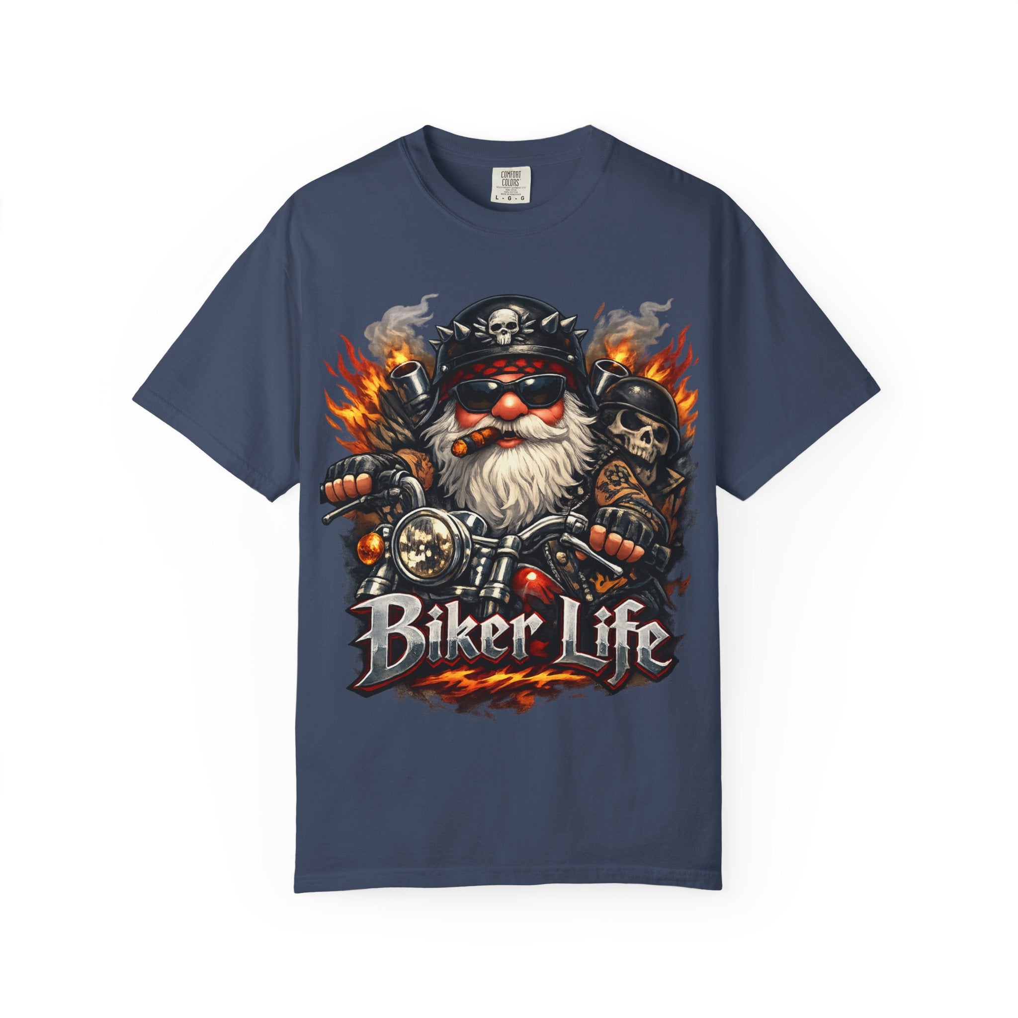 Biker Life T-Shirt — Vintage Gnome Motorcycle Graphic Tee