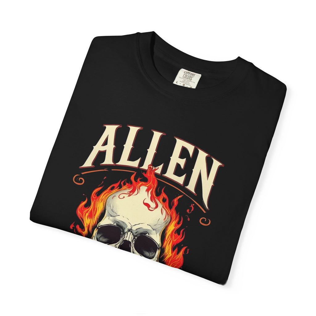 Skull and Flames Cutlery T-Shirt — Allen Cutlery Graphic Tee