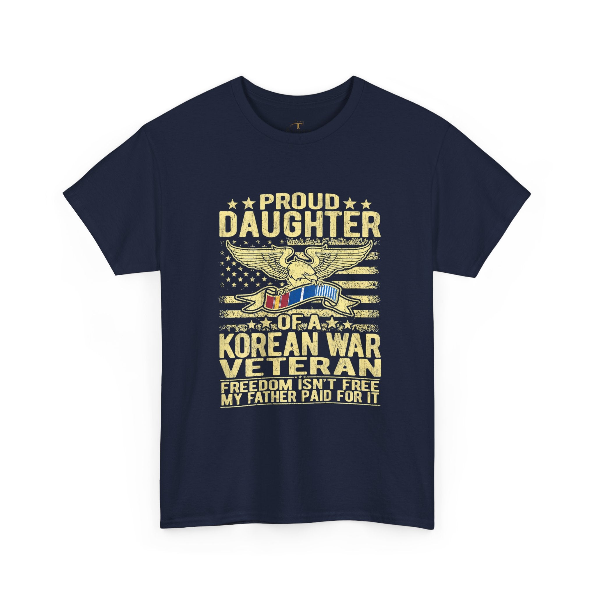 Unisex Heavy Cotton Tee Proud Daughter of a Korean War Veteran