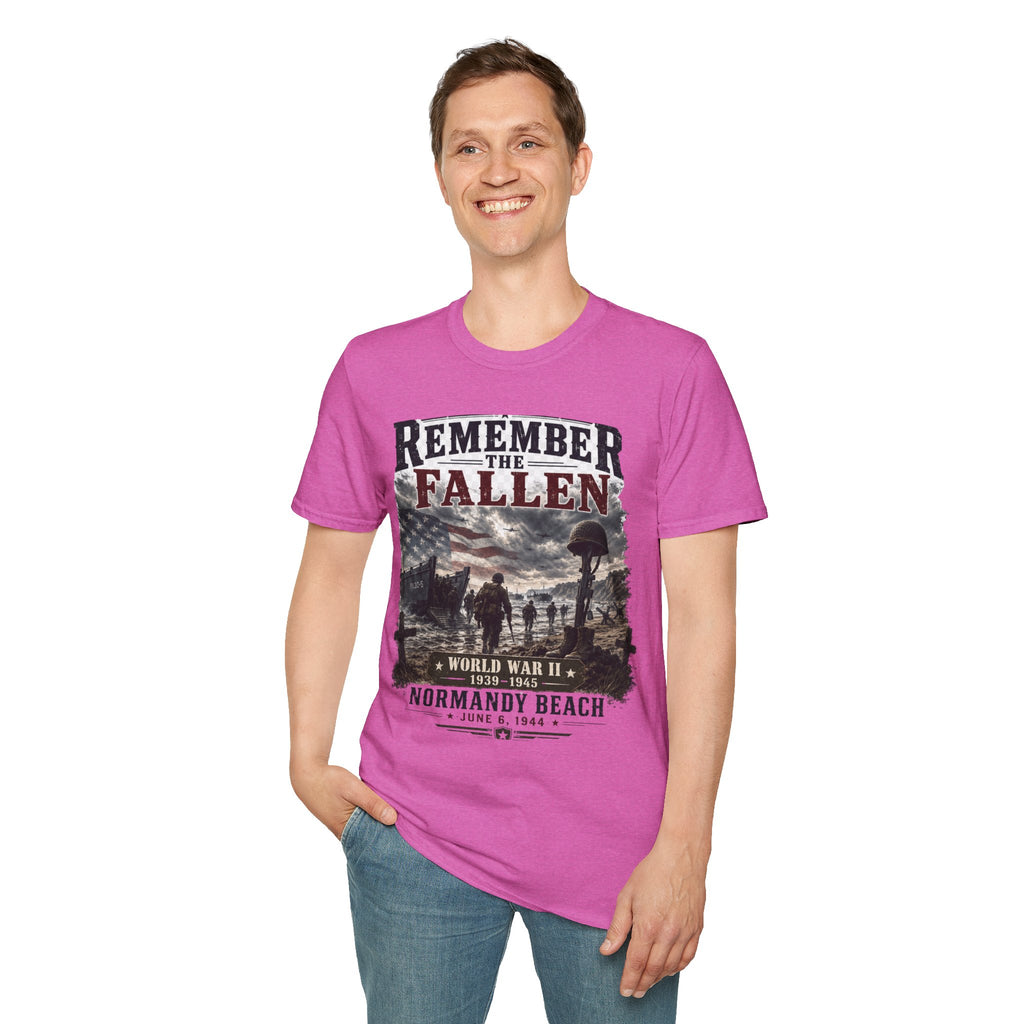 Remember the Fallen T-Shirt — Normandy Beach WWII Memorial Tee