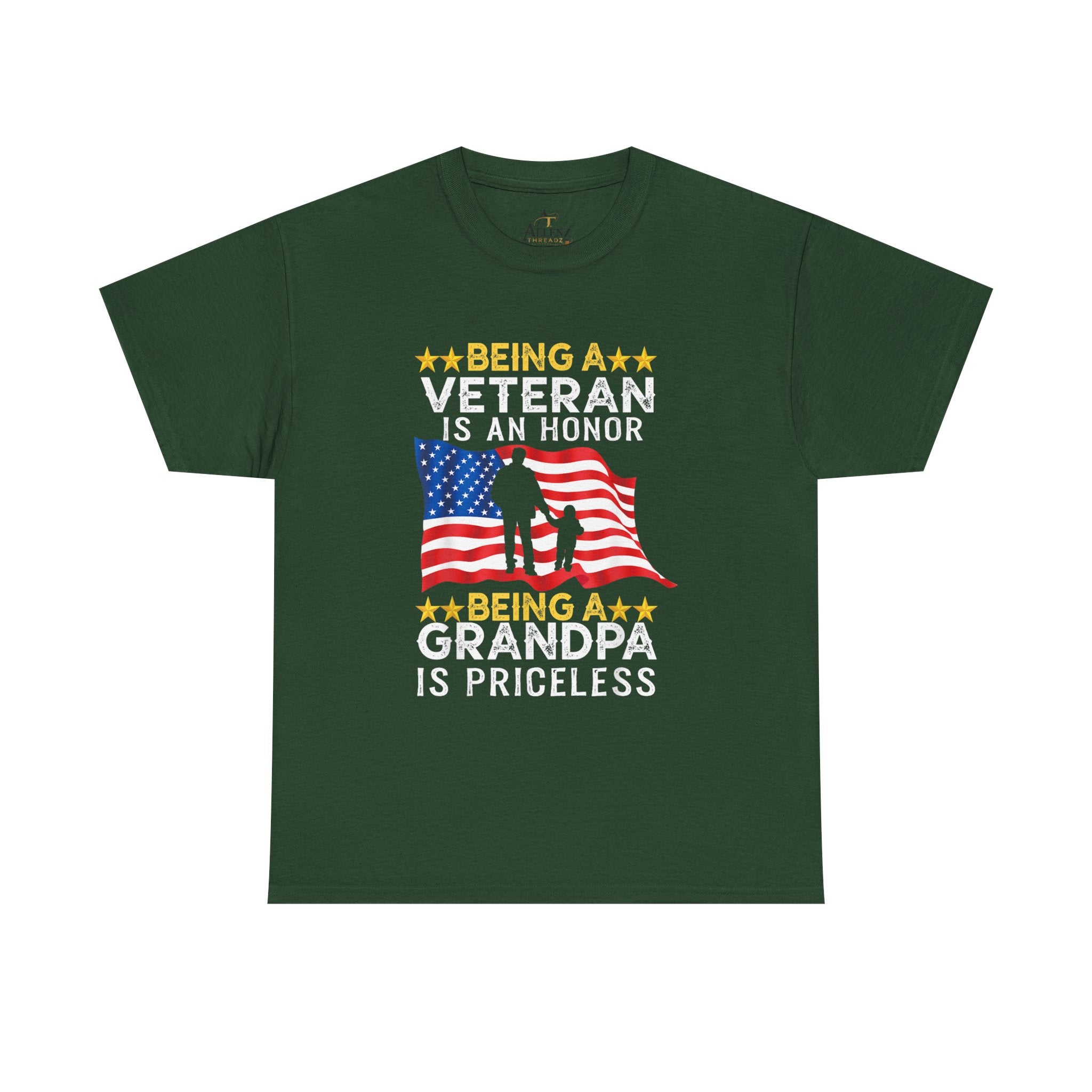 Unisex Heavy Cotton Tee Veteran Grandpa Patriotic