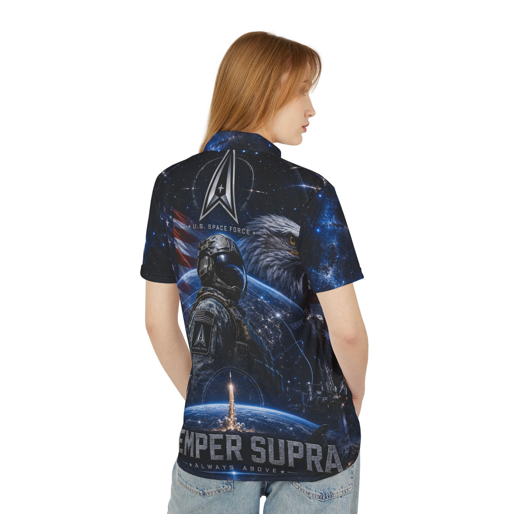 Space Force Unisex Polo Shirt (AOP)