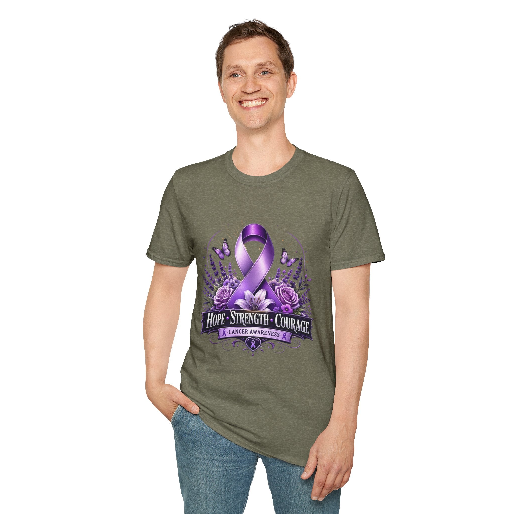 Hope Strength Courage Unisex Softstyle T-Shirt