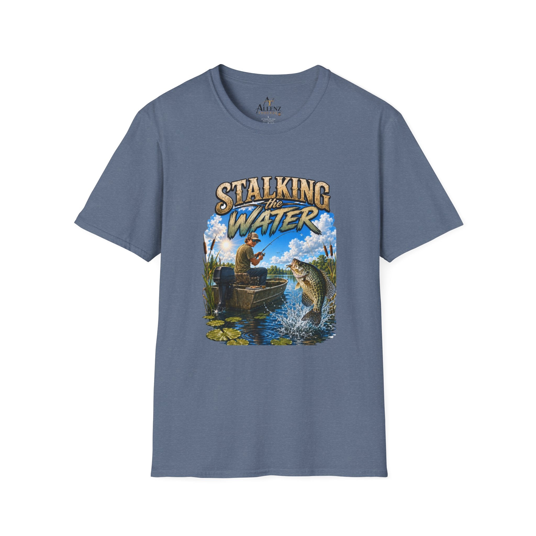 Stalking The Water Fishing Unisex Softstyle T-Shirt
