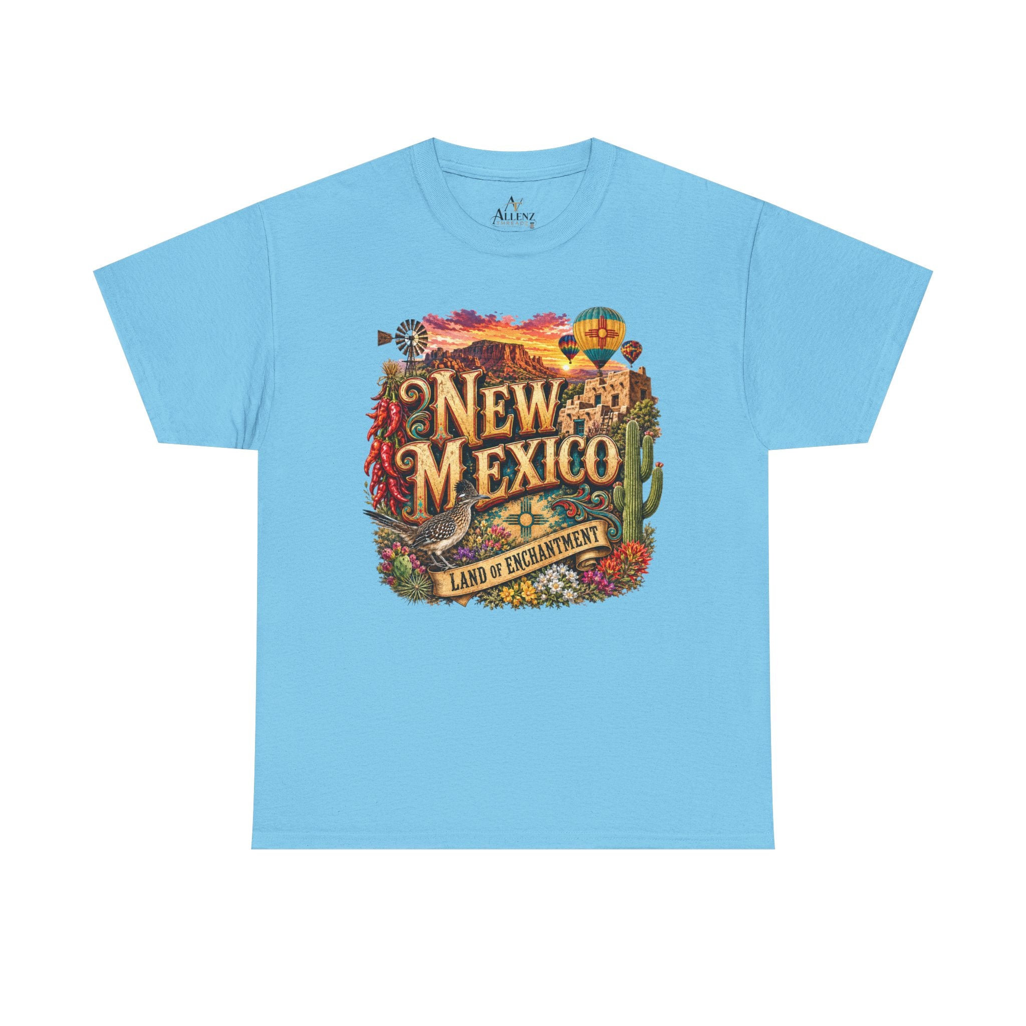 Unisex Heavy Cotton Tee🌵 New Mexico – Land of Enchantment Desert Spirit 🌄🎈