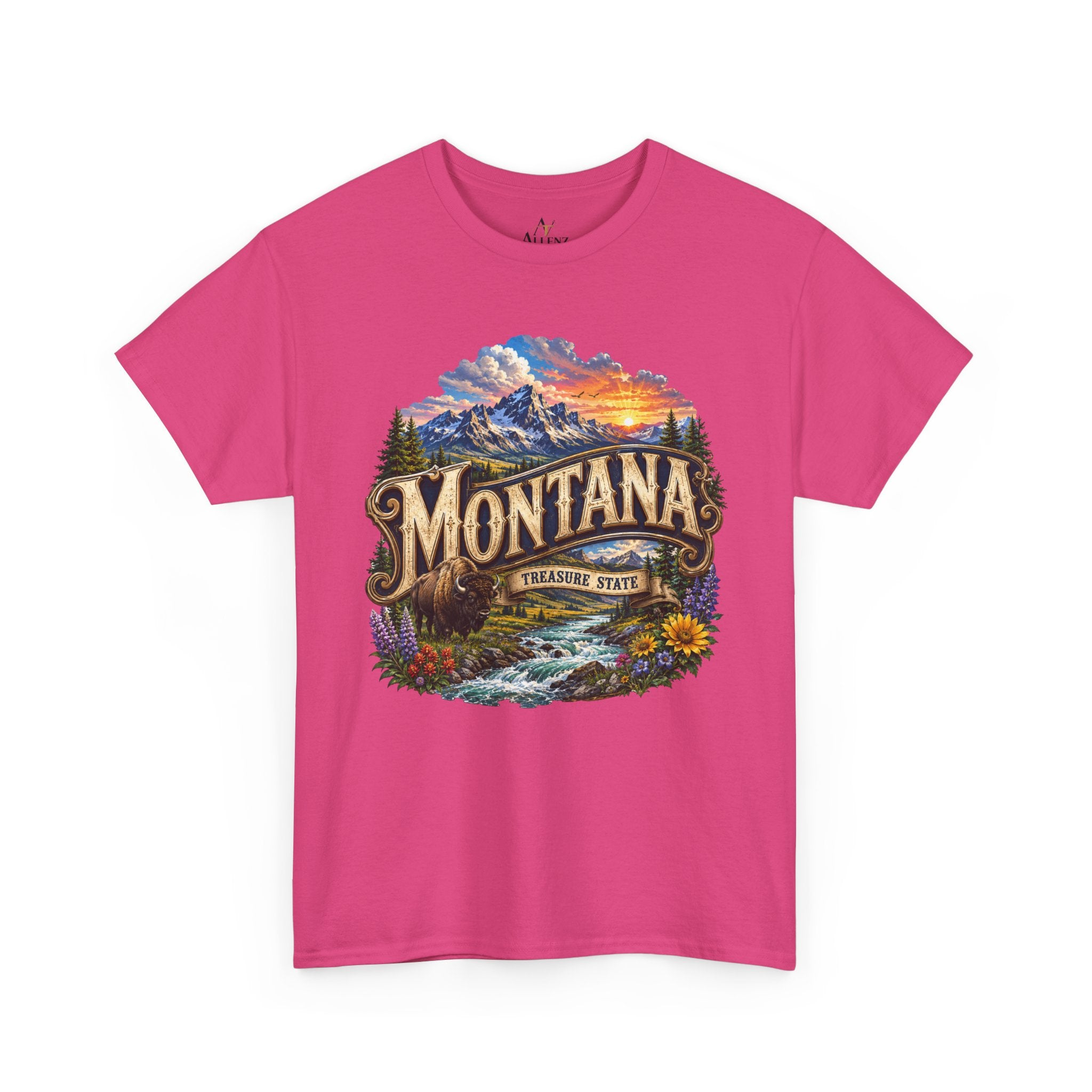 Unisex Heavy Cotton Tee🏔️ Montana – Big Sky Beauty and Wild Frontier Spirit 🏔️