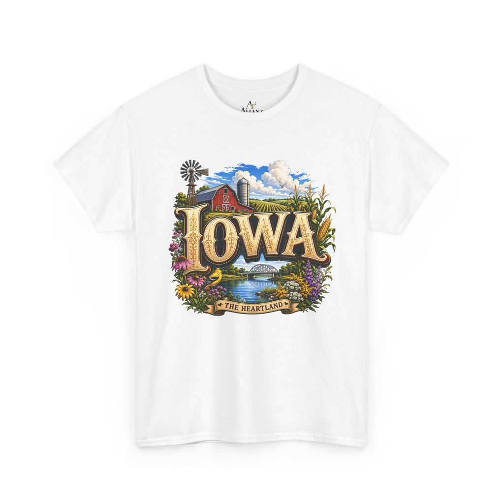 Unisex Heavy Cotton Tee 🌽 Iowa – America’s Heartland at Its Finest 🌽