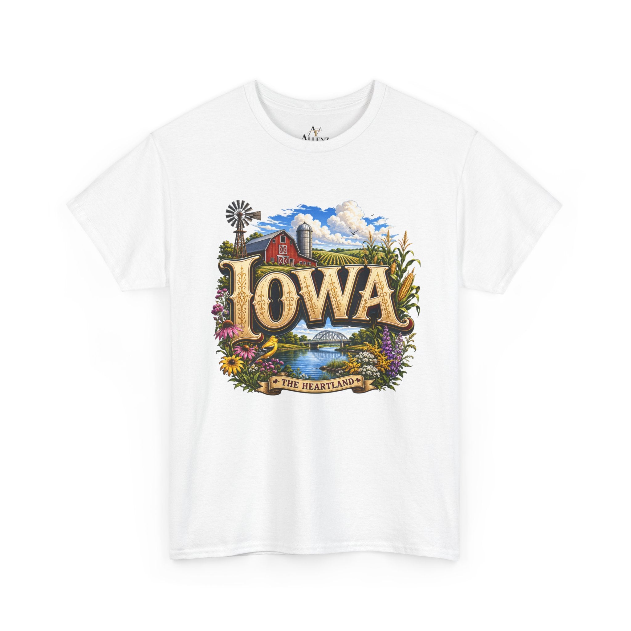 Unisex Heavy Cotton Tee 🌽 Iowa – America’s Heartland at Its Finest 🌽