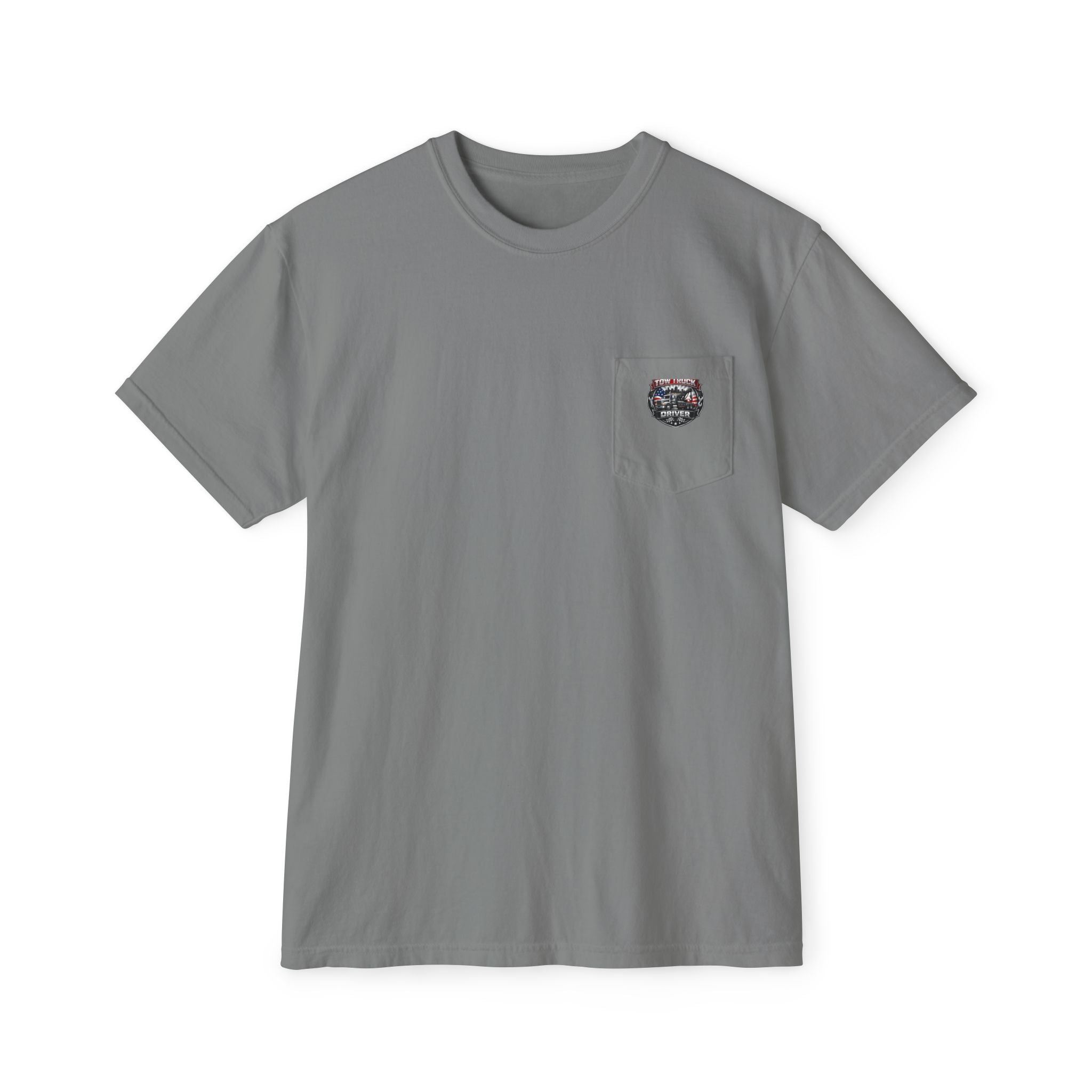 Tow Truck Driver Unisex Garment-Dyed Pocket T-Shirt