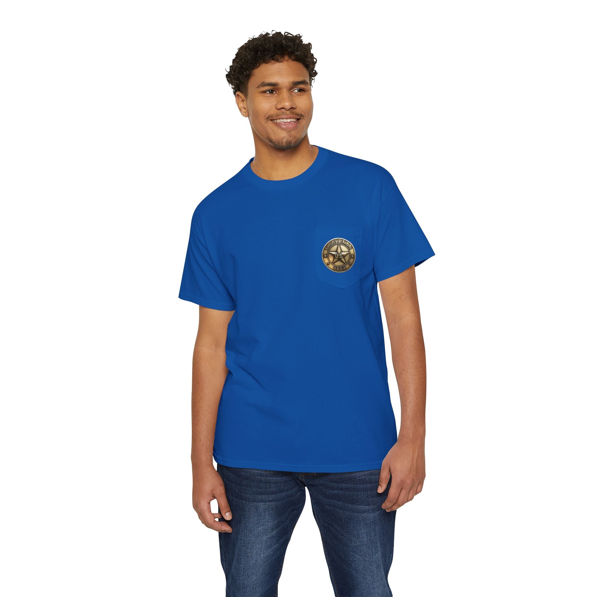 True Texan Scare Bear  Unisex Heavy Cotton Pocket Tee