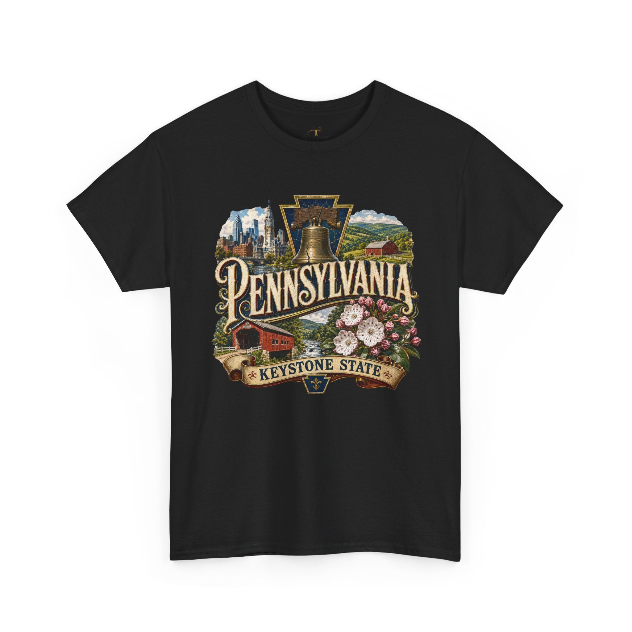 Unisex Heavy Cotton Tee🛎️ Pennsylvania – Pride of the Keystone State 🌄