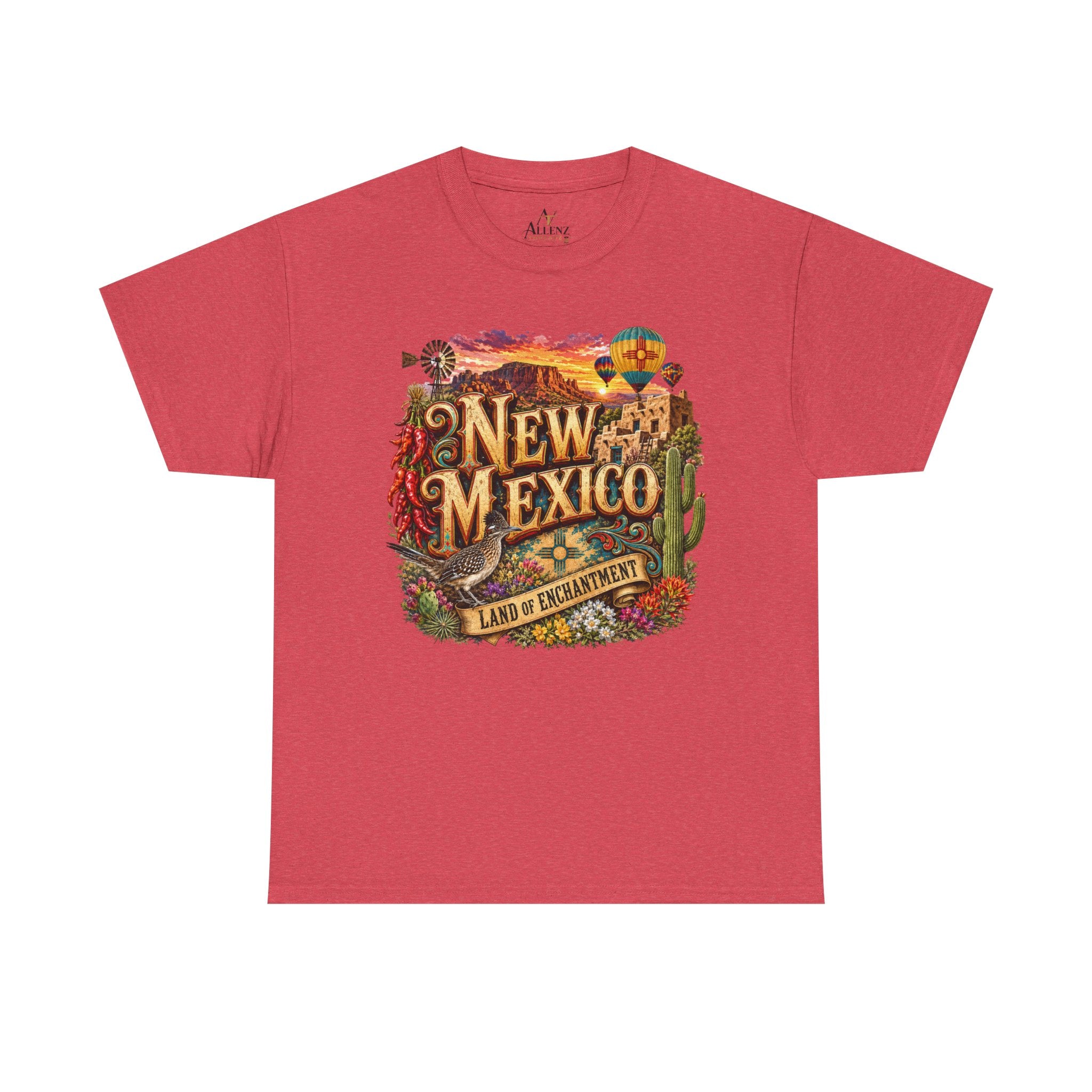 Unisex Heavy Cotton Tee🌵 New Mexico – Land of Enchantment Desert Spirit 🌄🎈
