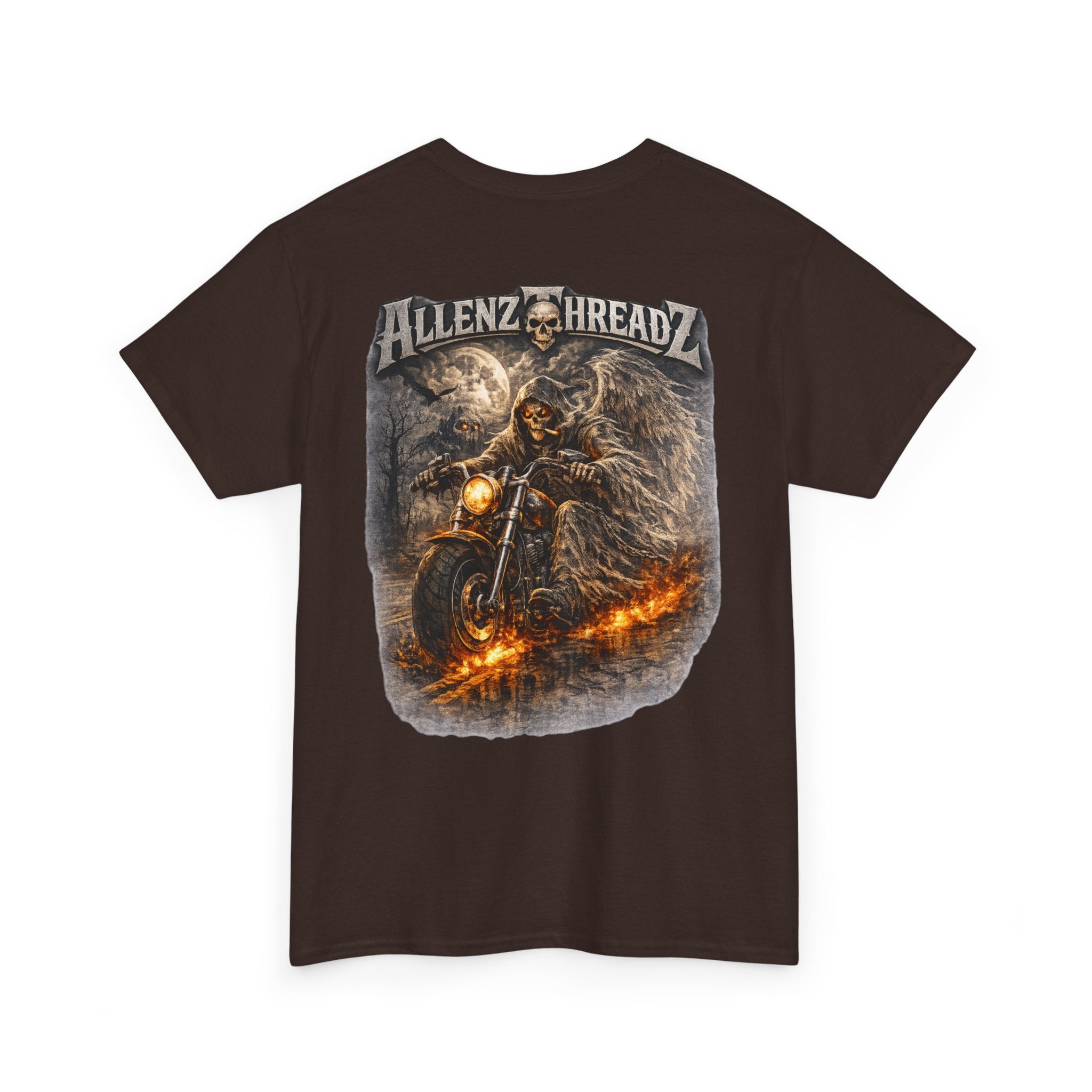 Unisex Heavy Cotton Tee🔥 Allenz Threadz Exclusive – Reaper Rider Tee 🔥