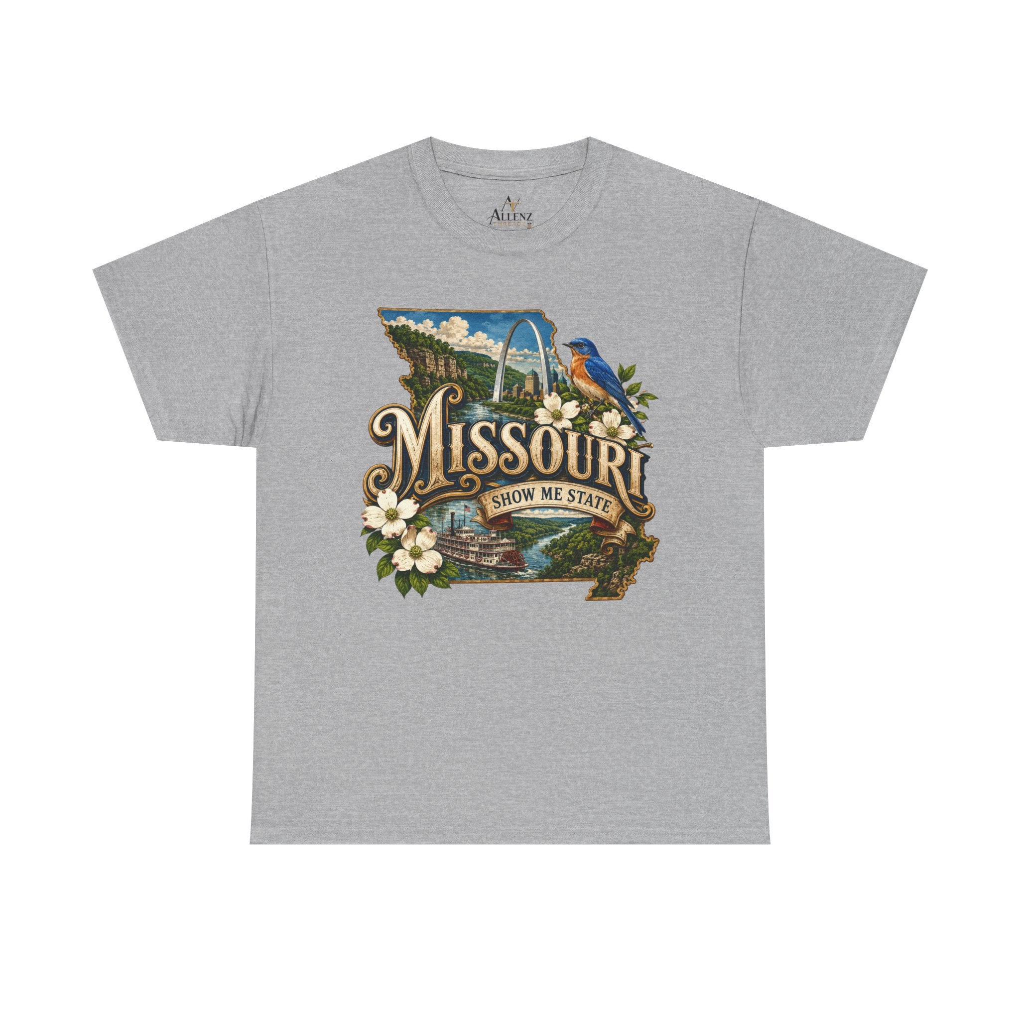 Unisex Heavy Cotton Tee🌊 Missouri – River Heritage and Heartland Beauty 🌊