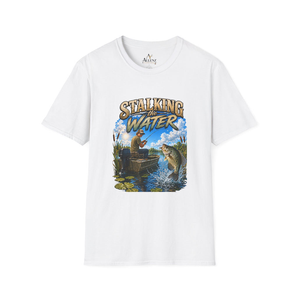 Stalking The Water Fishing Unisex Softstyle T-Shirt