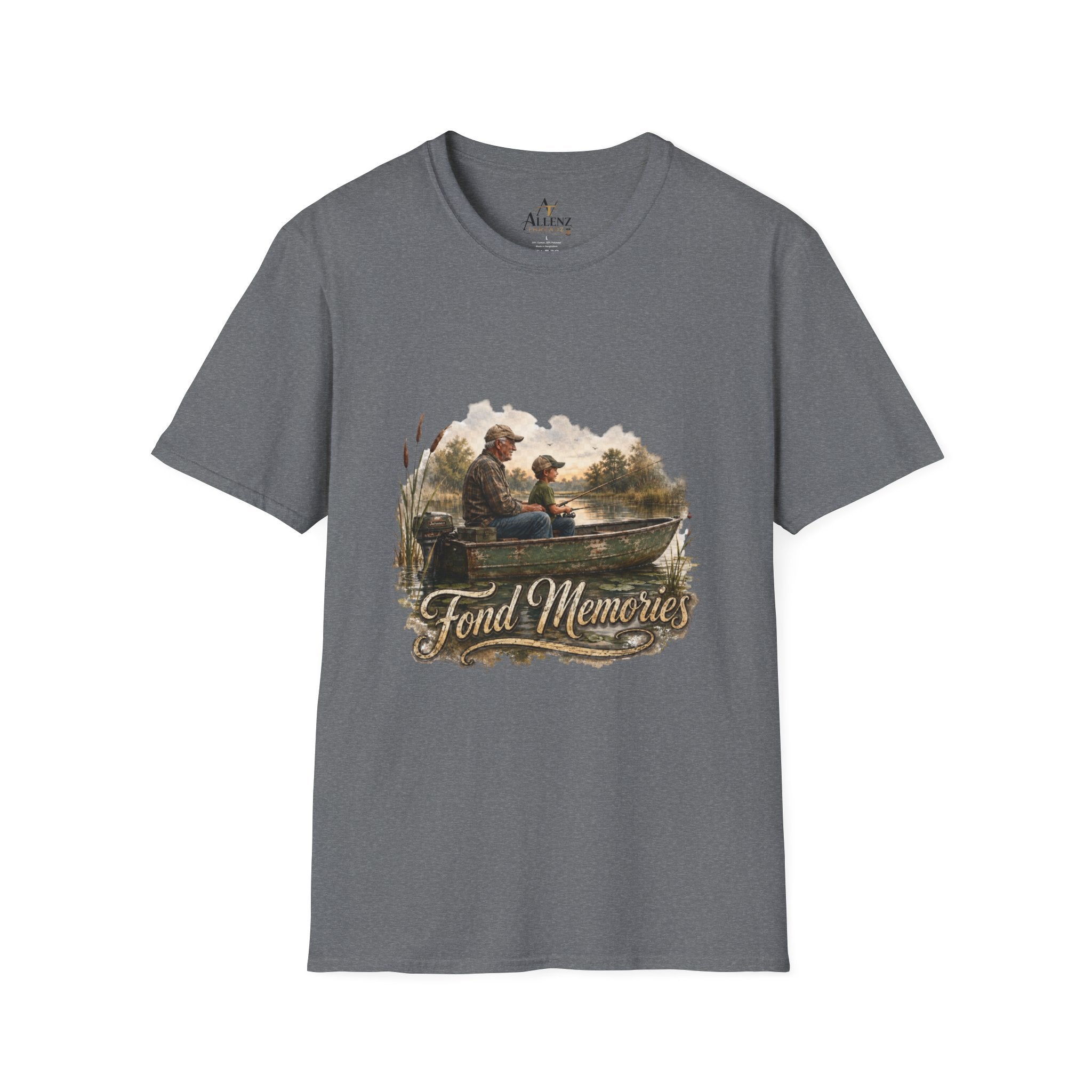 Grandpa and Grandson Fishing Unisex Softstyle T-Shirt