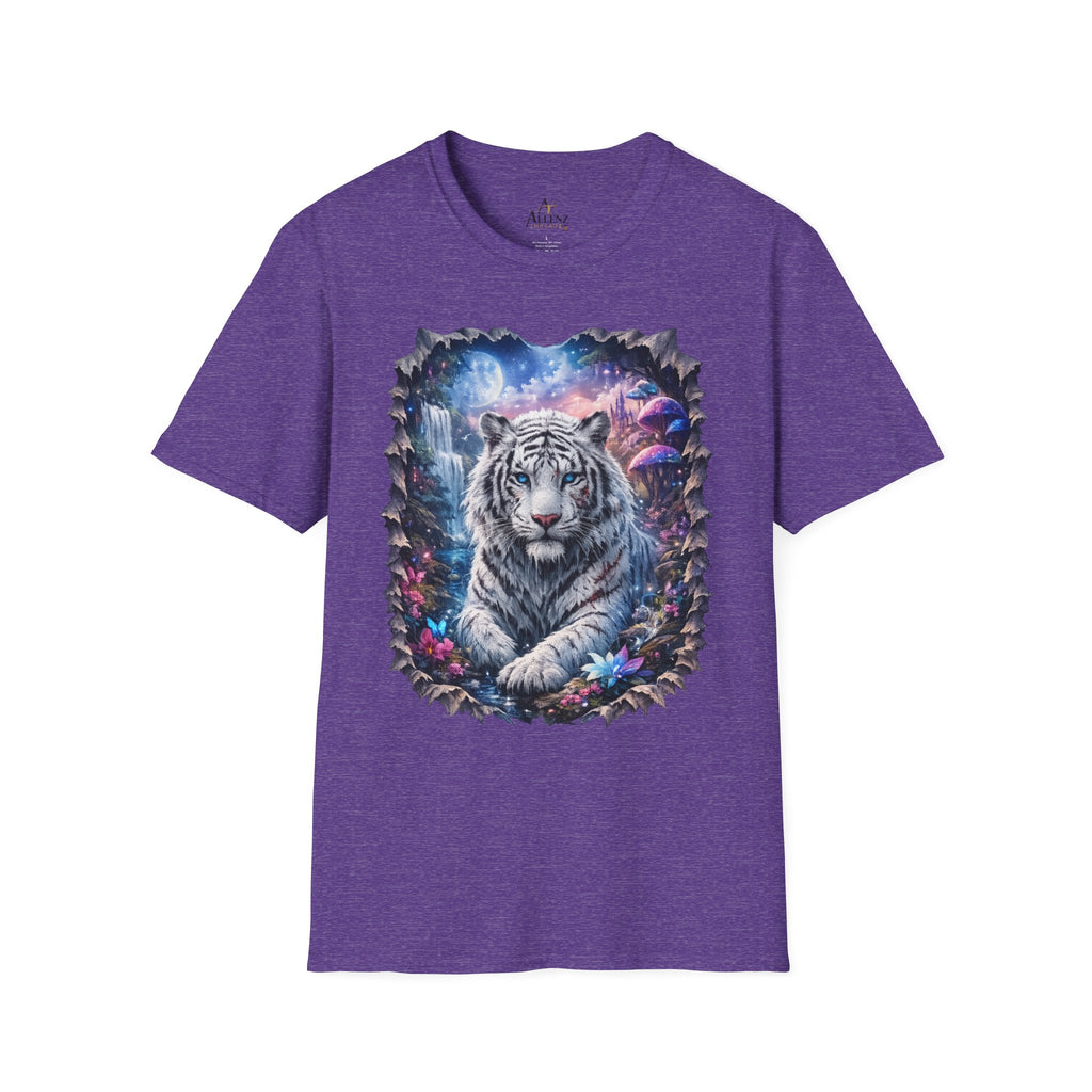Fantasy white Bengal tiger Unisex Softstyle T-Shirt -